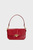 Жіноча червона шкіряна сумка