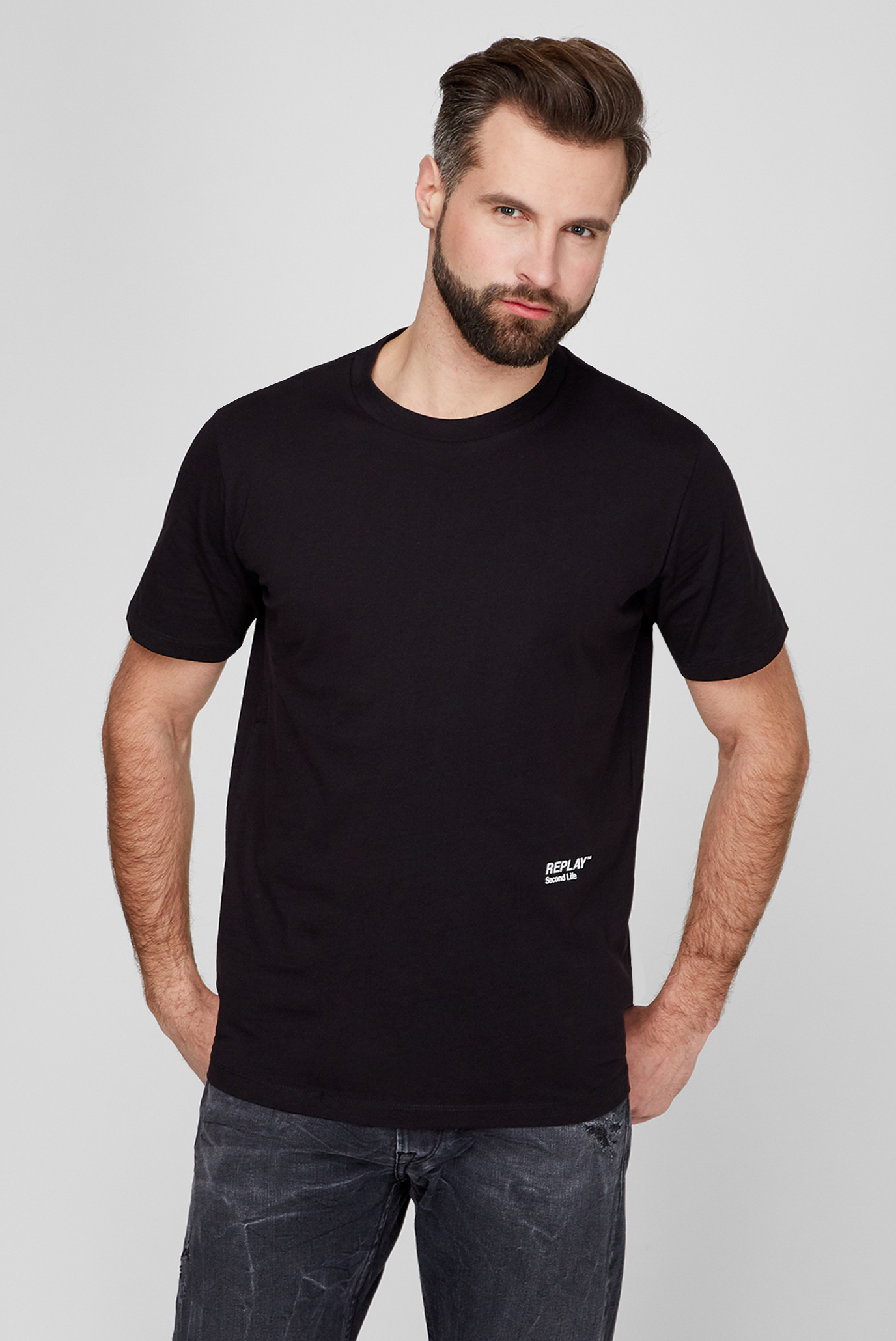 Мужская черная футболка 1