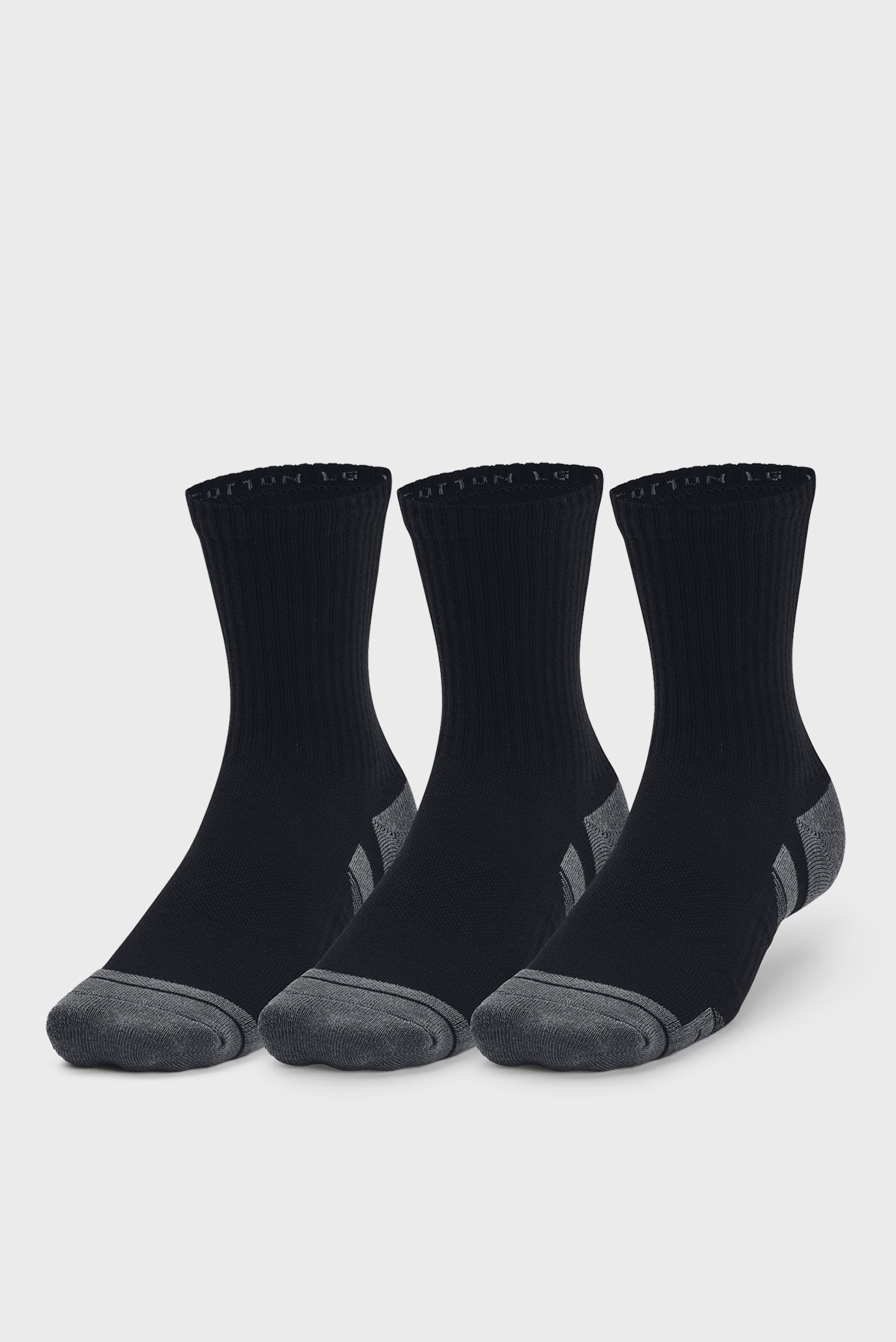Черные носки (3 пары) UA Performance Cotton 3p Mid 1