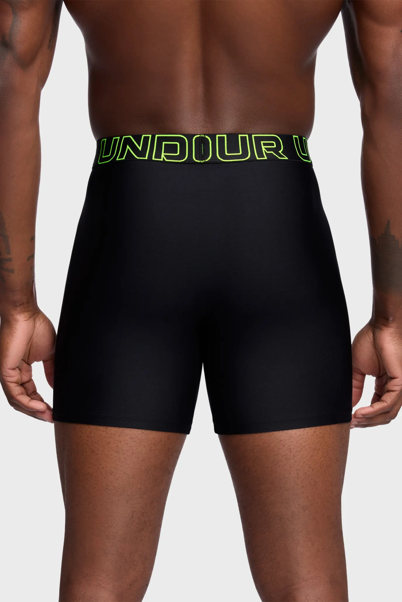 Чоловічі чорні боксери (3 шт) UA PERFORMANCE TECH MESH -SOLID 6 IN 3PK 3