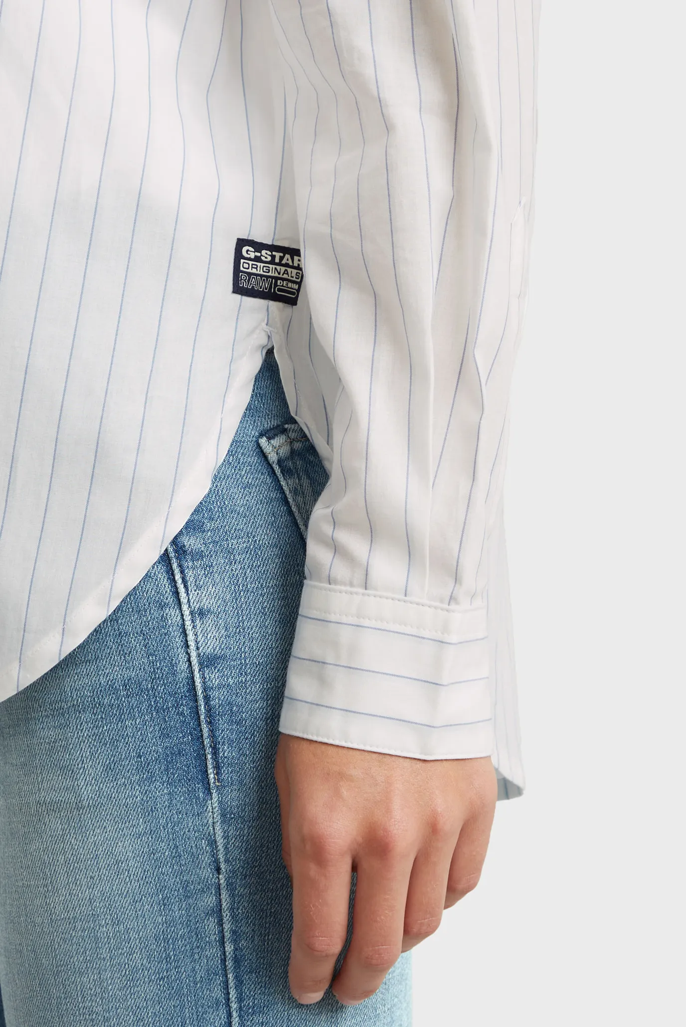 Жіноча біла сорочка у смужку Summer BF 5