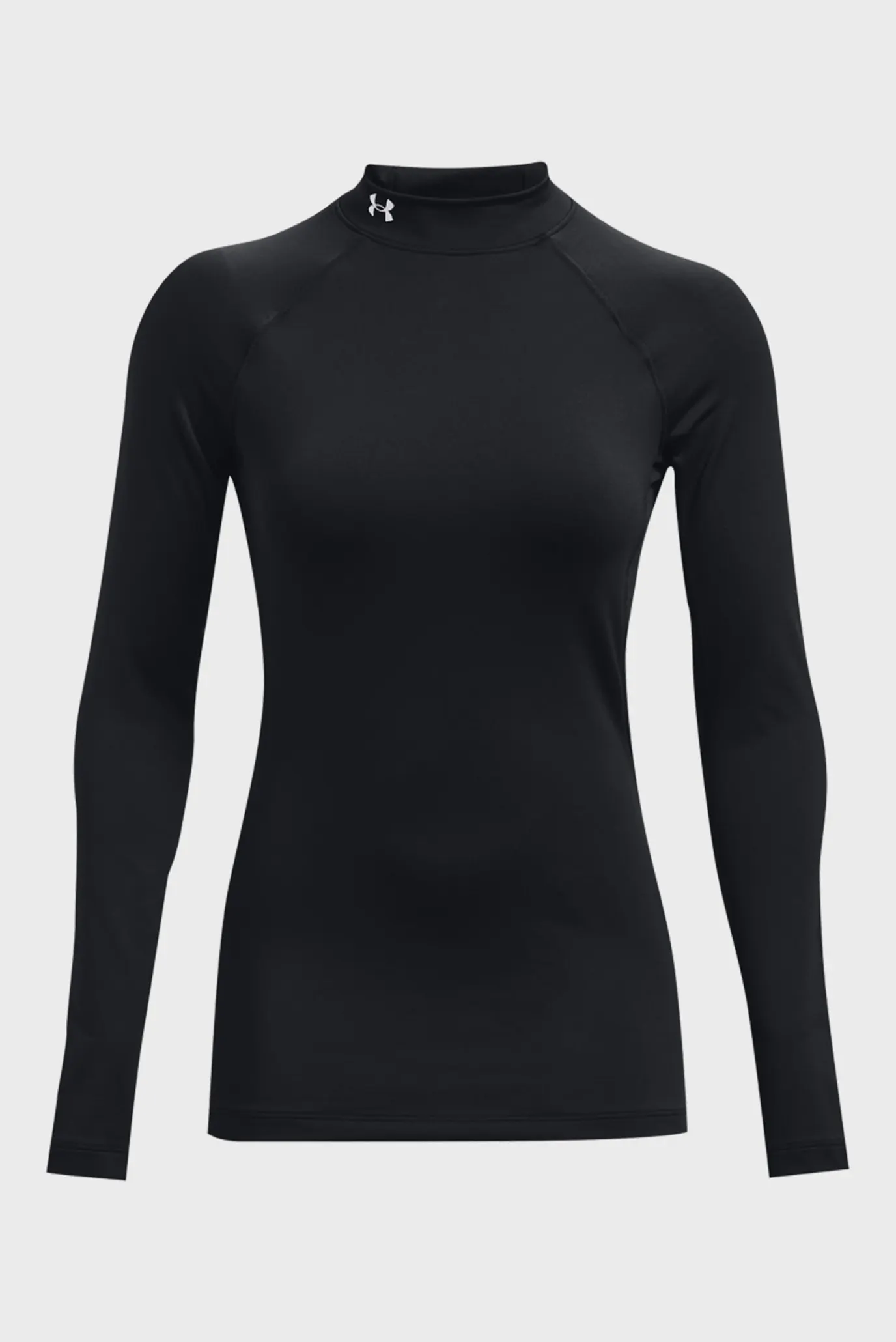Жіночий чорний лонгслів UA CG Authentics Mockneck-BLK 5