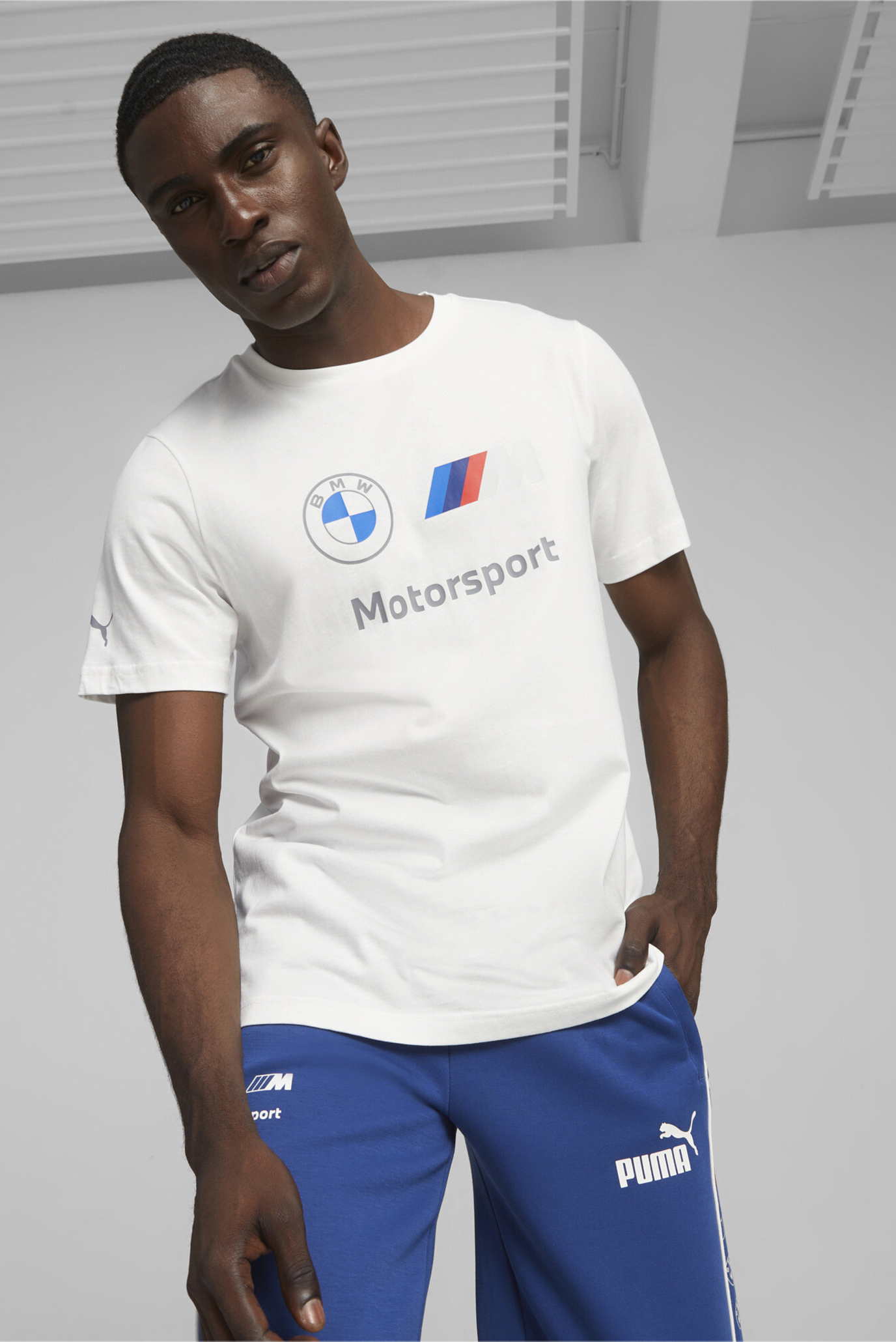 Мужская белая футболка BMW M Motorsport ESS Logo Tee 1