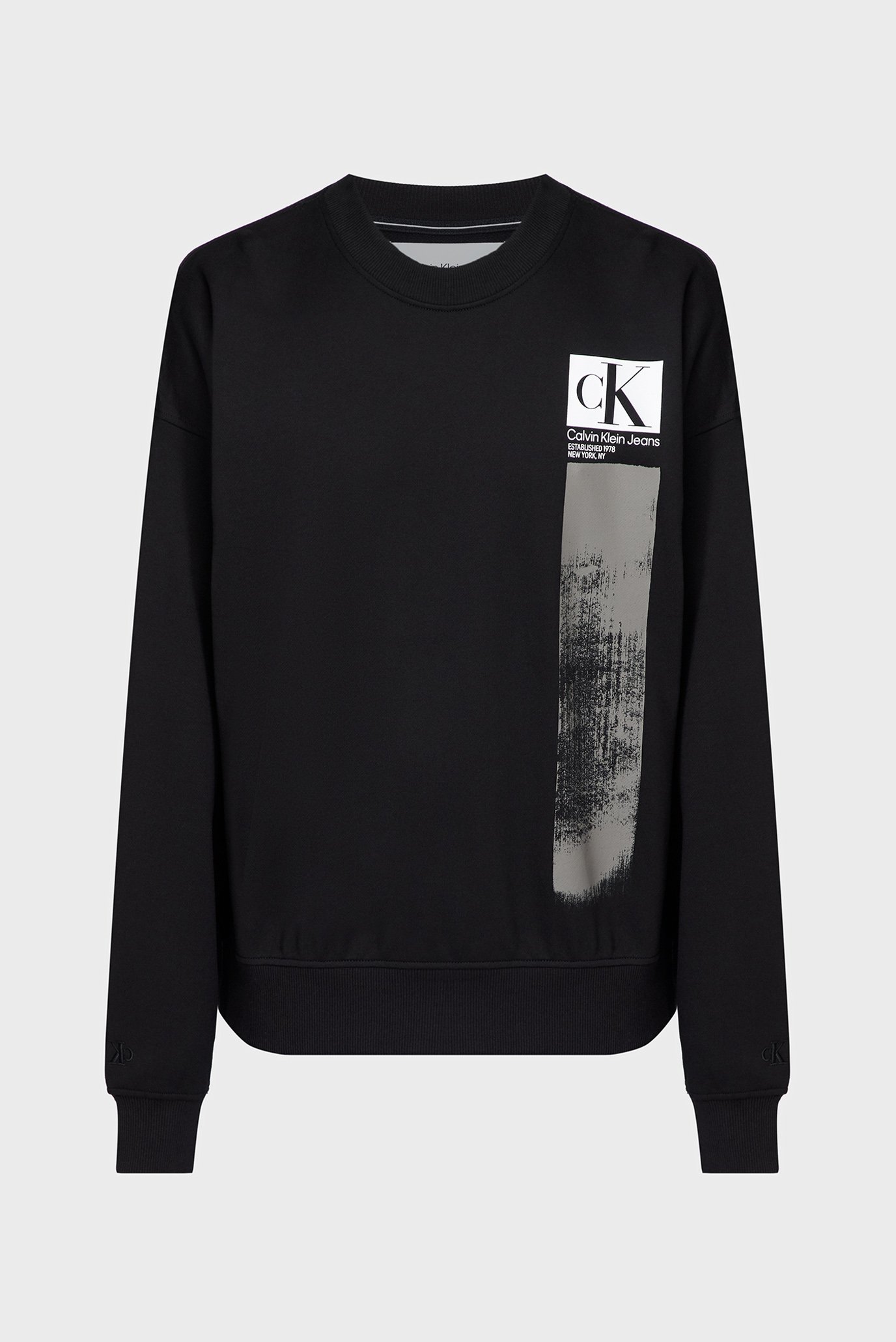 Чоловічий чорний світшот BRUSHSTROKE CREW NECK 1