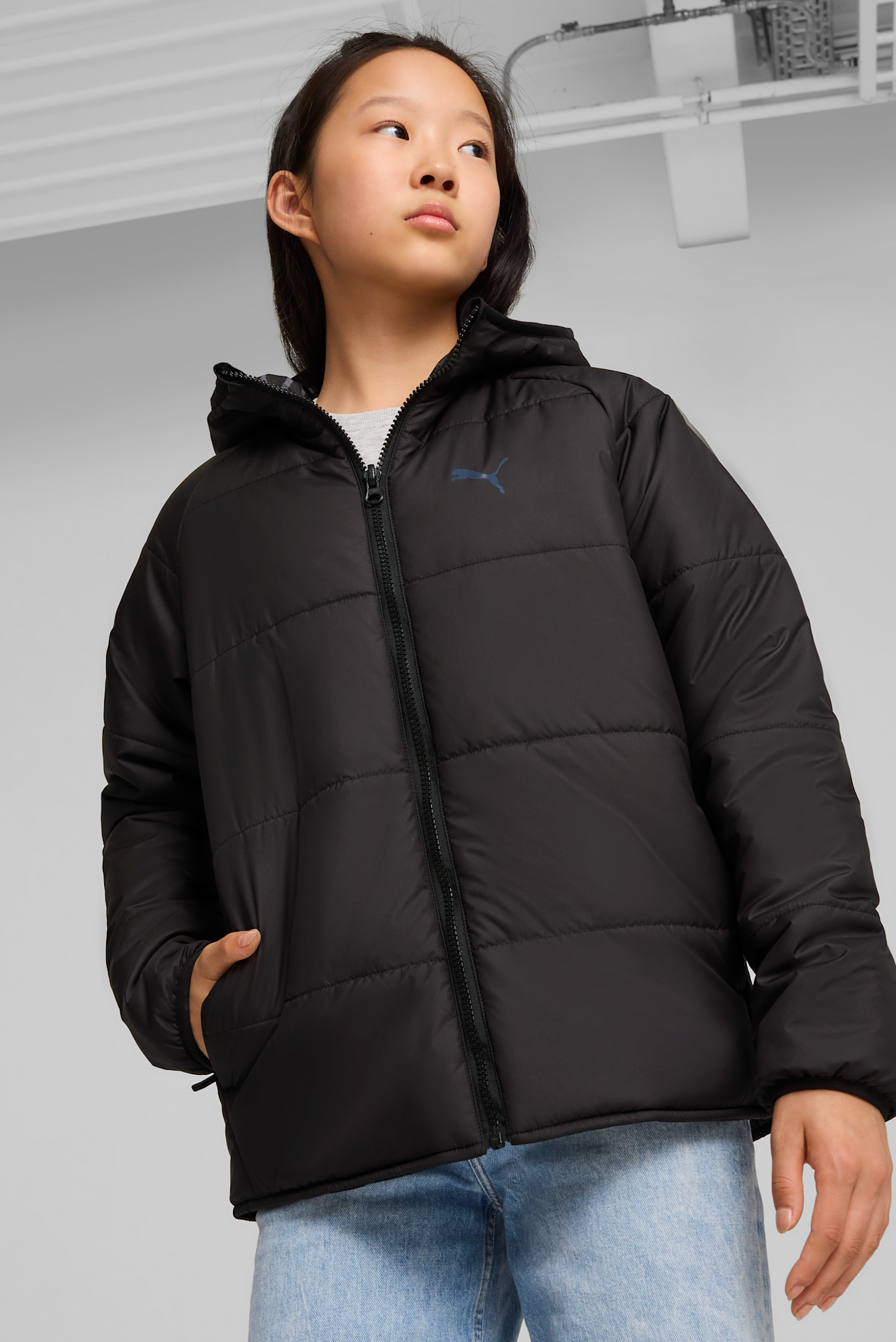 Дитяча чорна двостороння куртка Reversible Puffer Jacket Youth 1