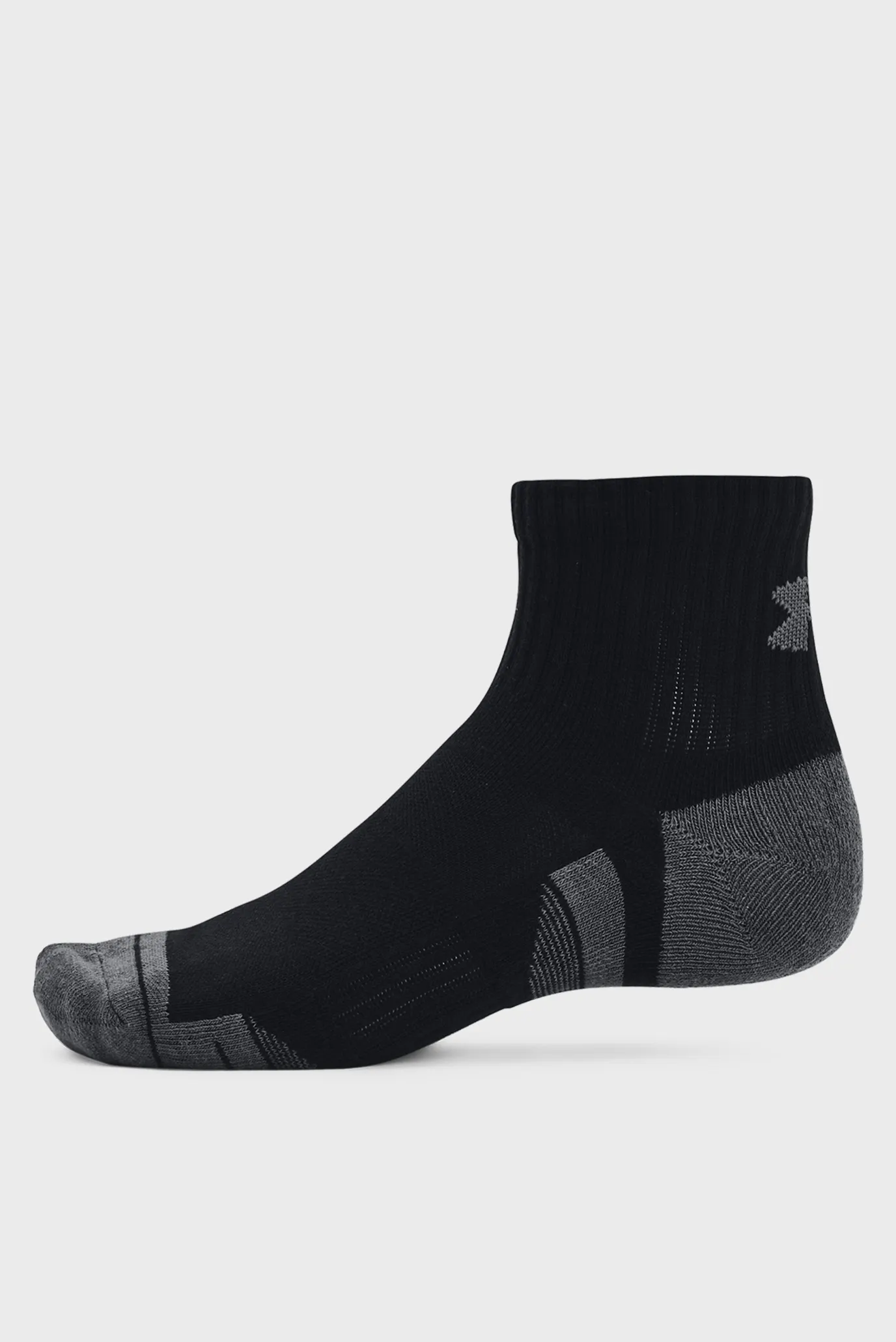 Черные носки (3 пары) UA Performance Cotton 3p Qtr 2