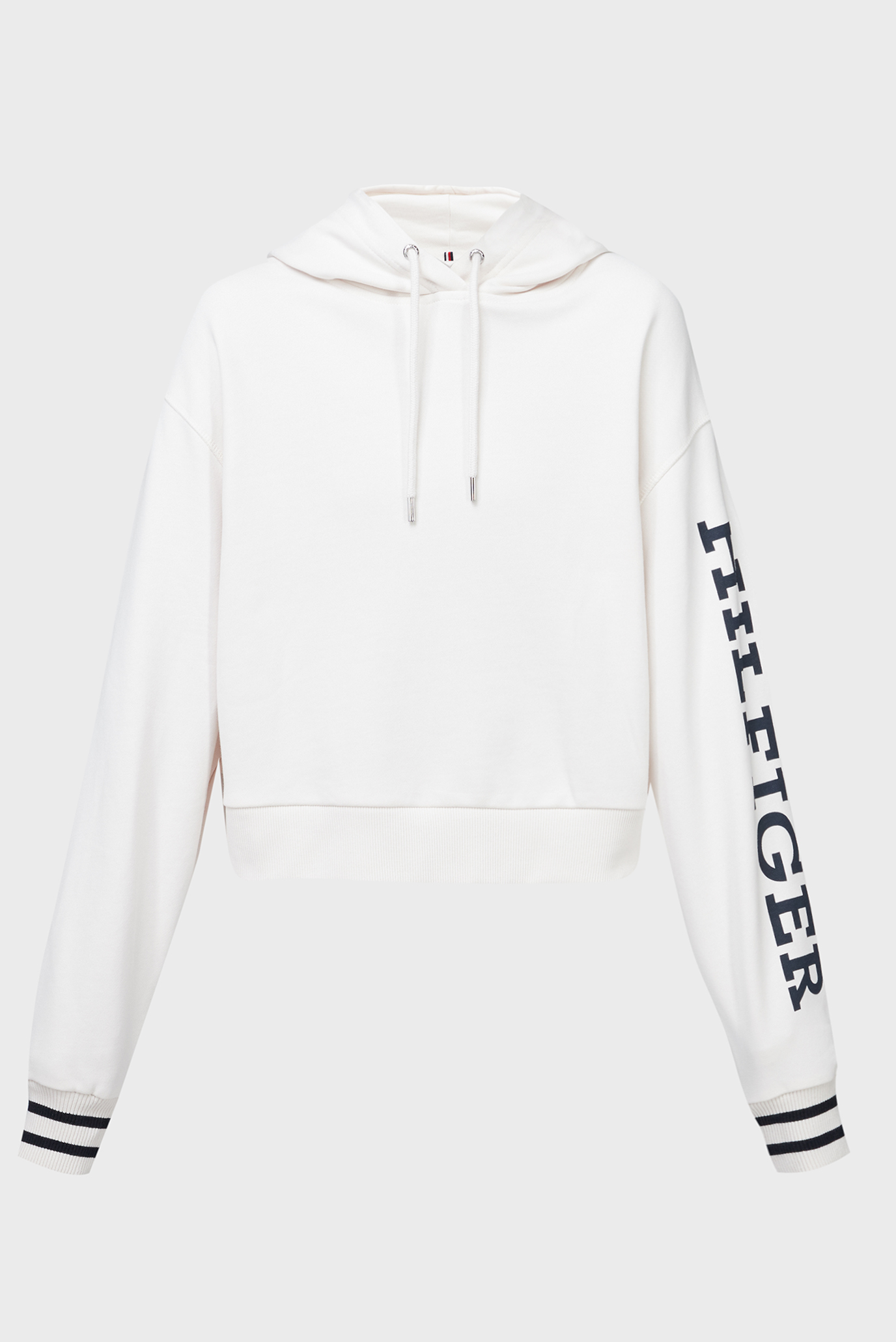 Женское белое худи REG MONOTYPE SLV CROP HOODIE 1