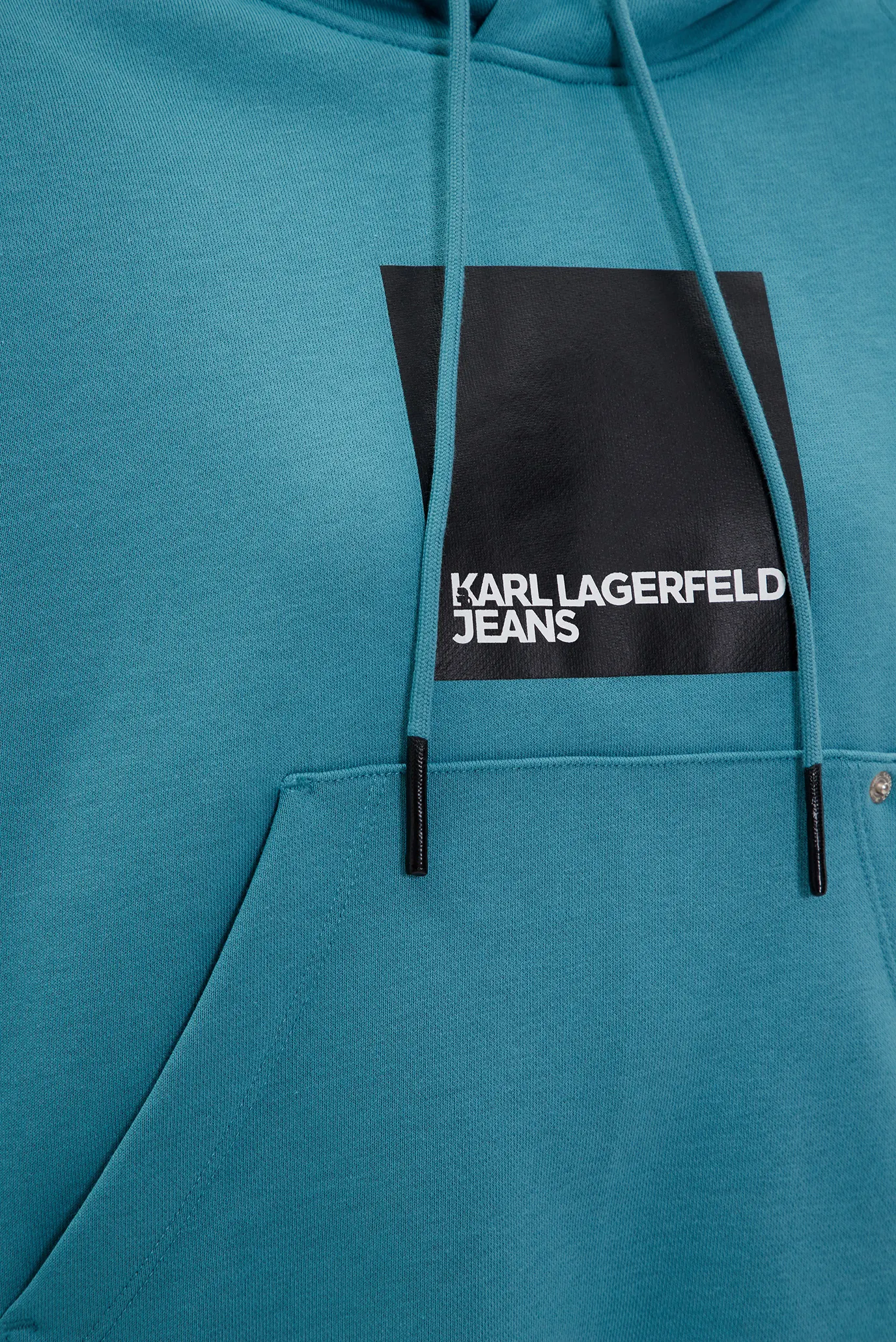 Жіноче бірюзове худі KLJ REGULAR LOGO HOODIE 3