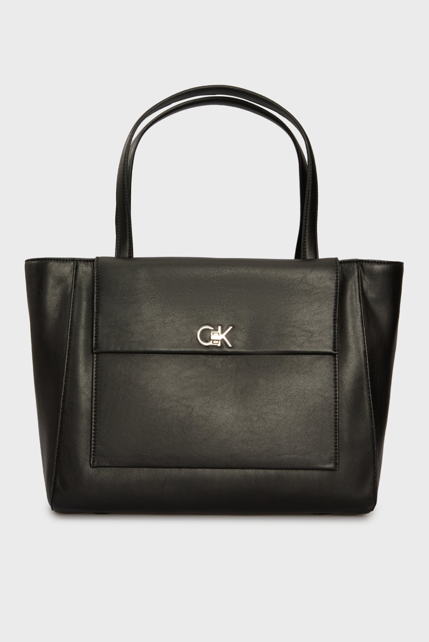 Женская черная сумка CK MEDIUM SHOPPER W/POCKET 1