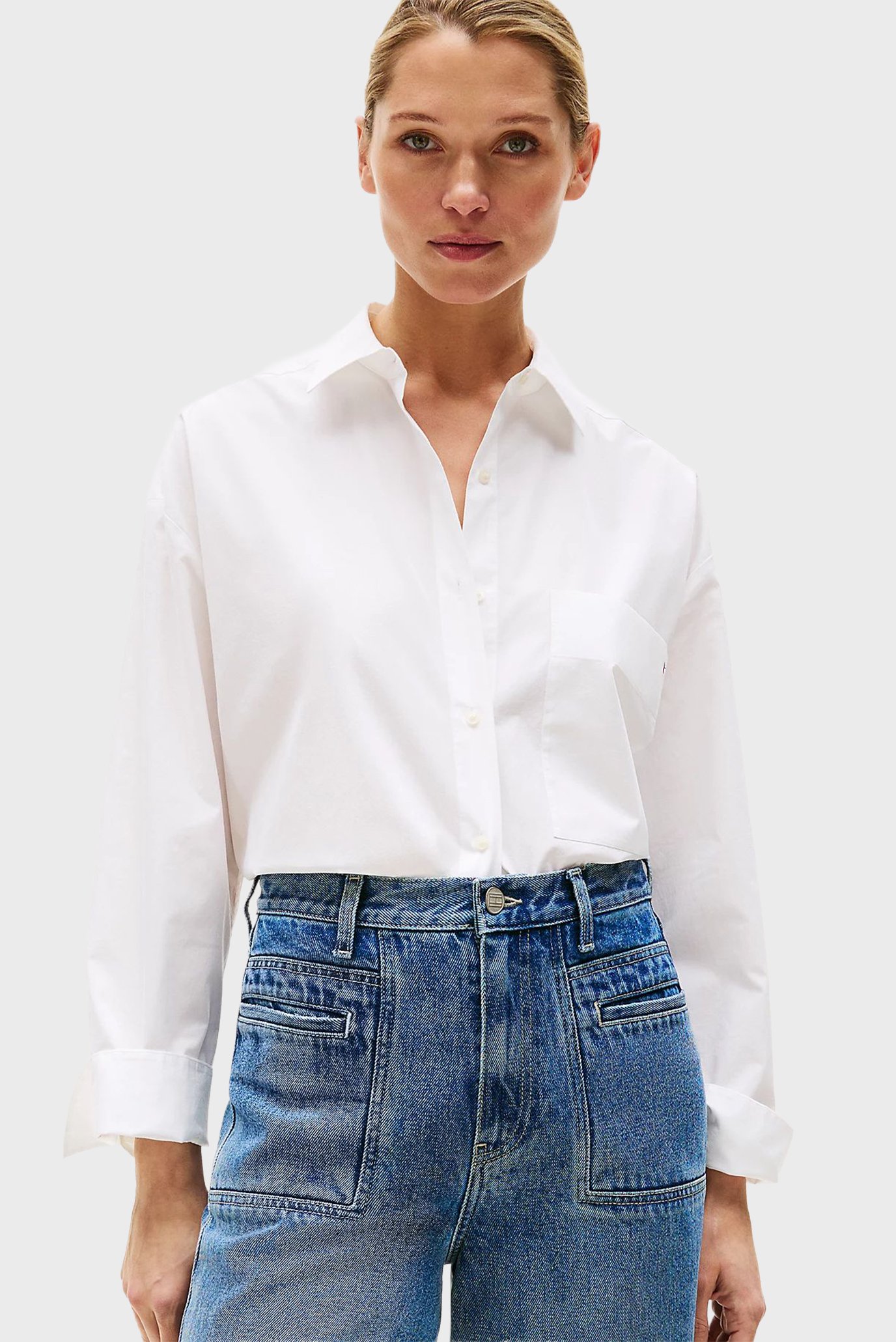 Женская белая рубашка Белый XS Tommy Hilfiger WW0WW45892 Женская белая рубашка Белый XS Tommy Hilfiger WW0WW45892