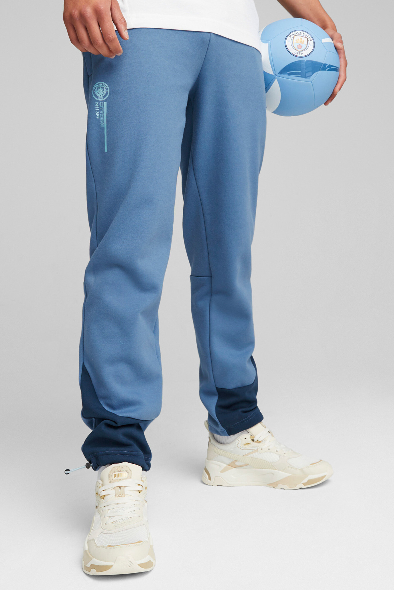 Puma blue track pants sale