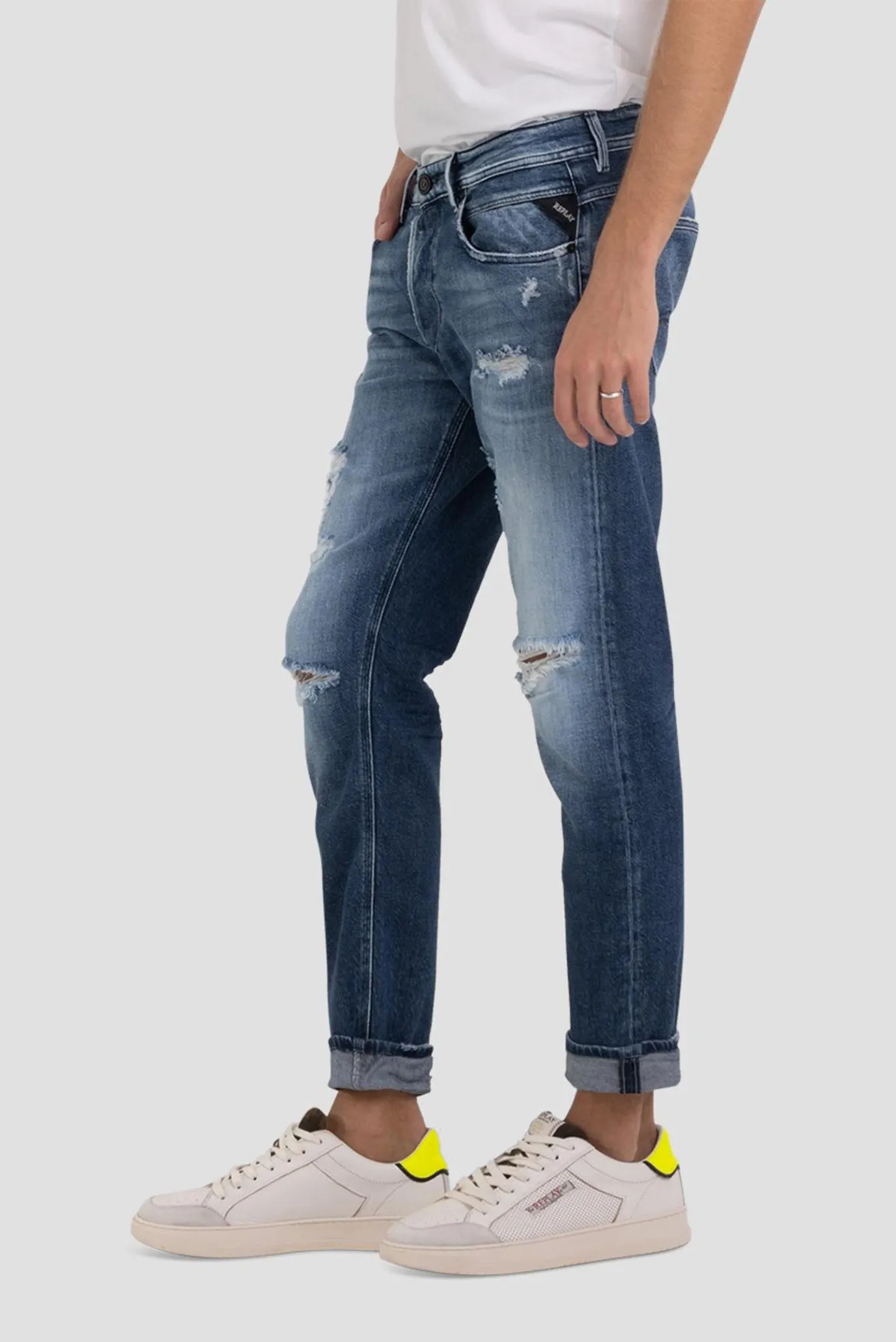 Чоловічі темно-сині джинси 2