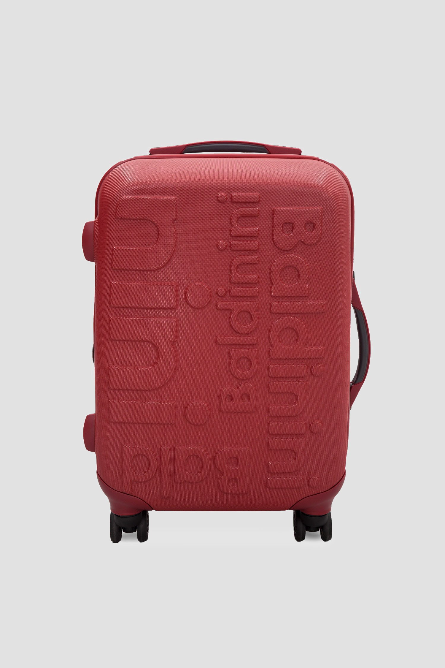 Червона пластикова валіза 1
