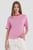 Женская розовая льняная футболка