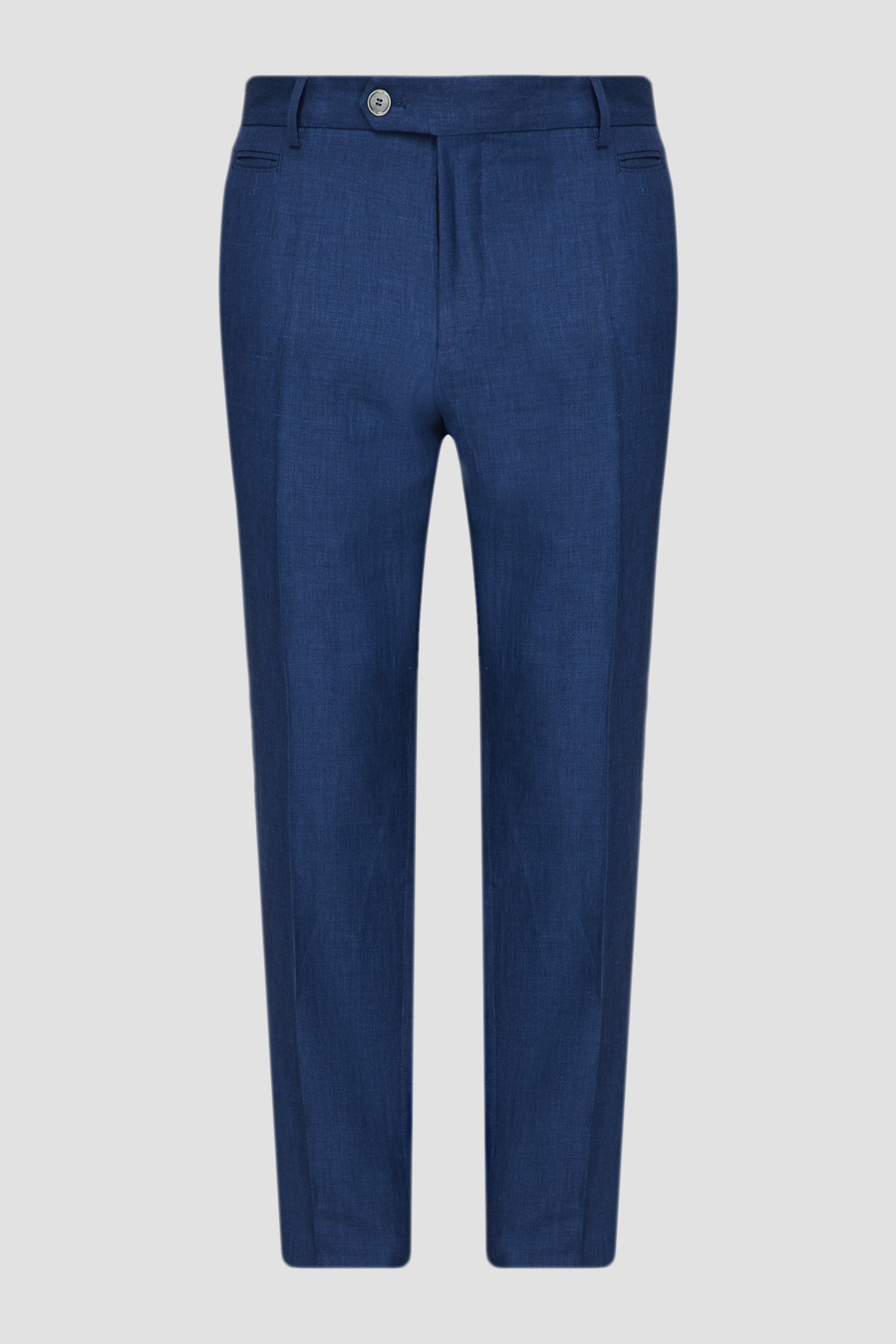 Мужские синие льняные брюки 1
