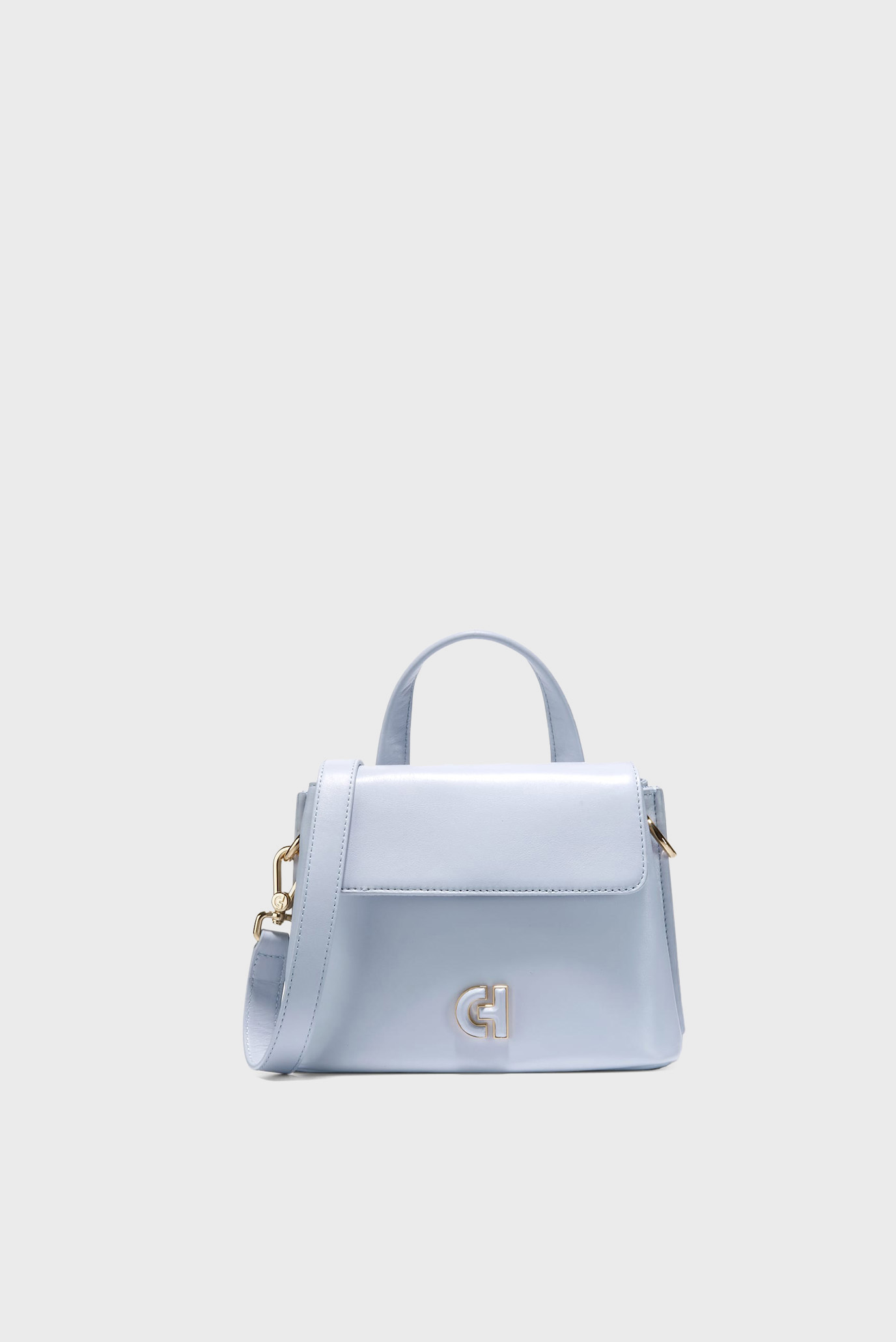 Женская голубая кожаная сумка Mini Collective Satchel 1
