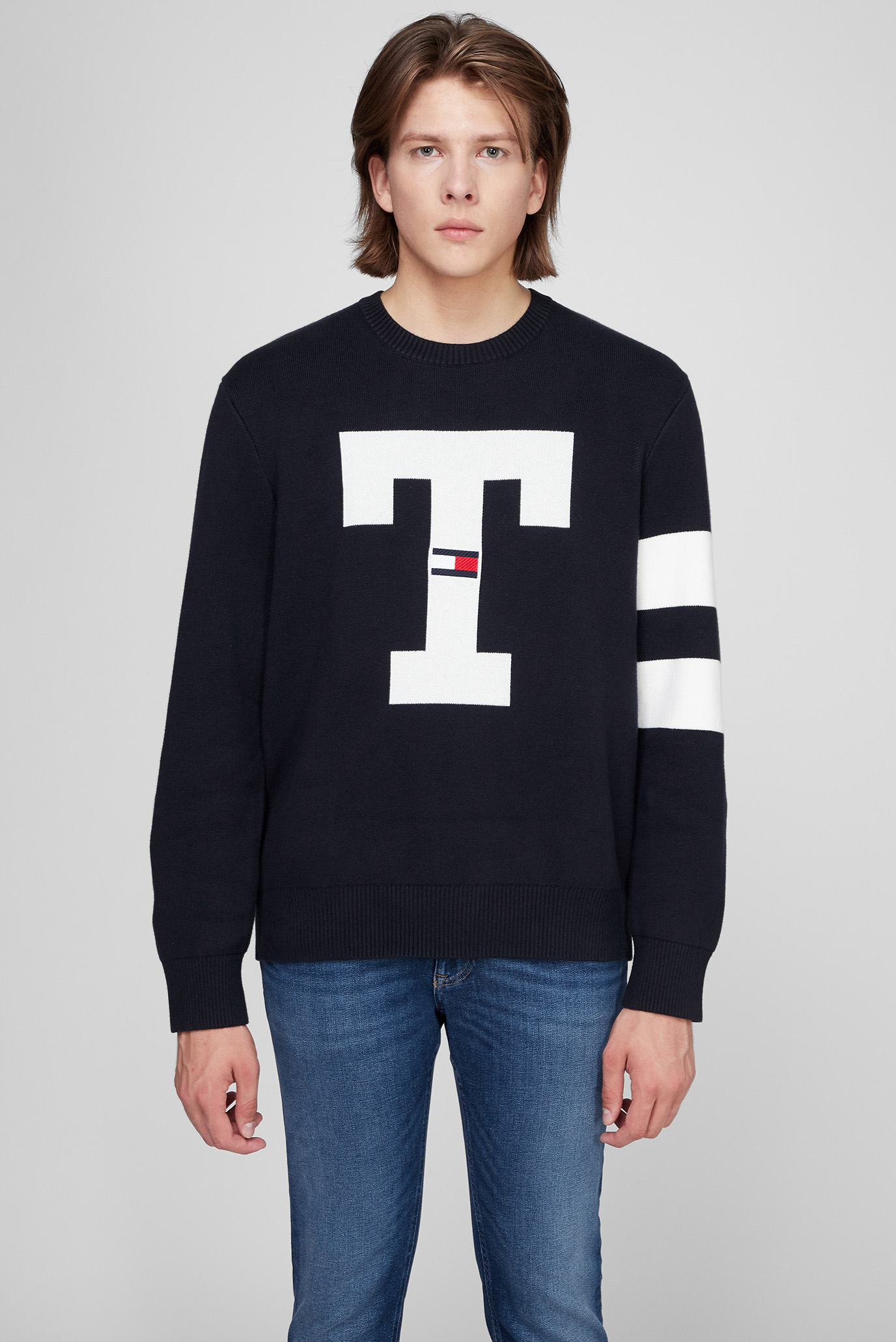 Мужской темно-синий свитер RLX LETTER SWEATER 1