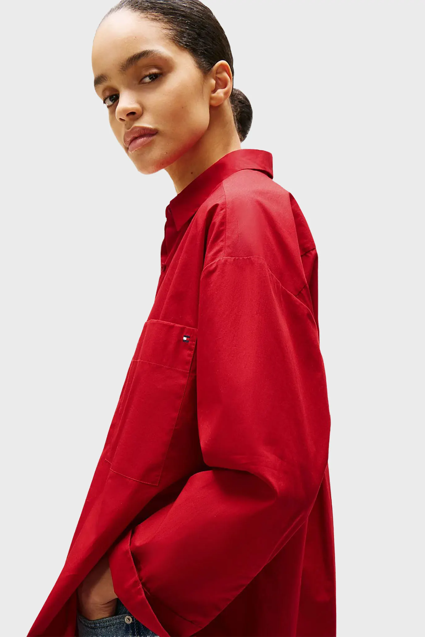 Женская красная рубашка 4