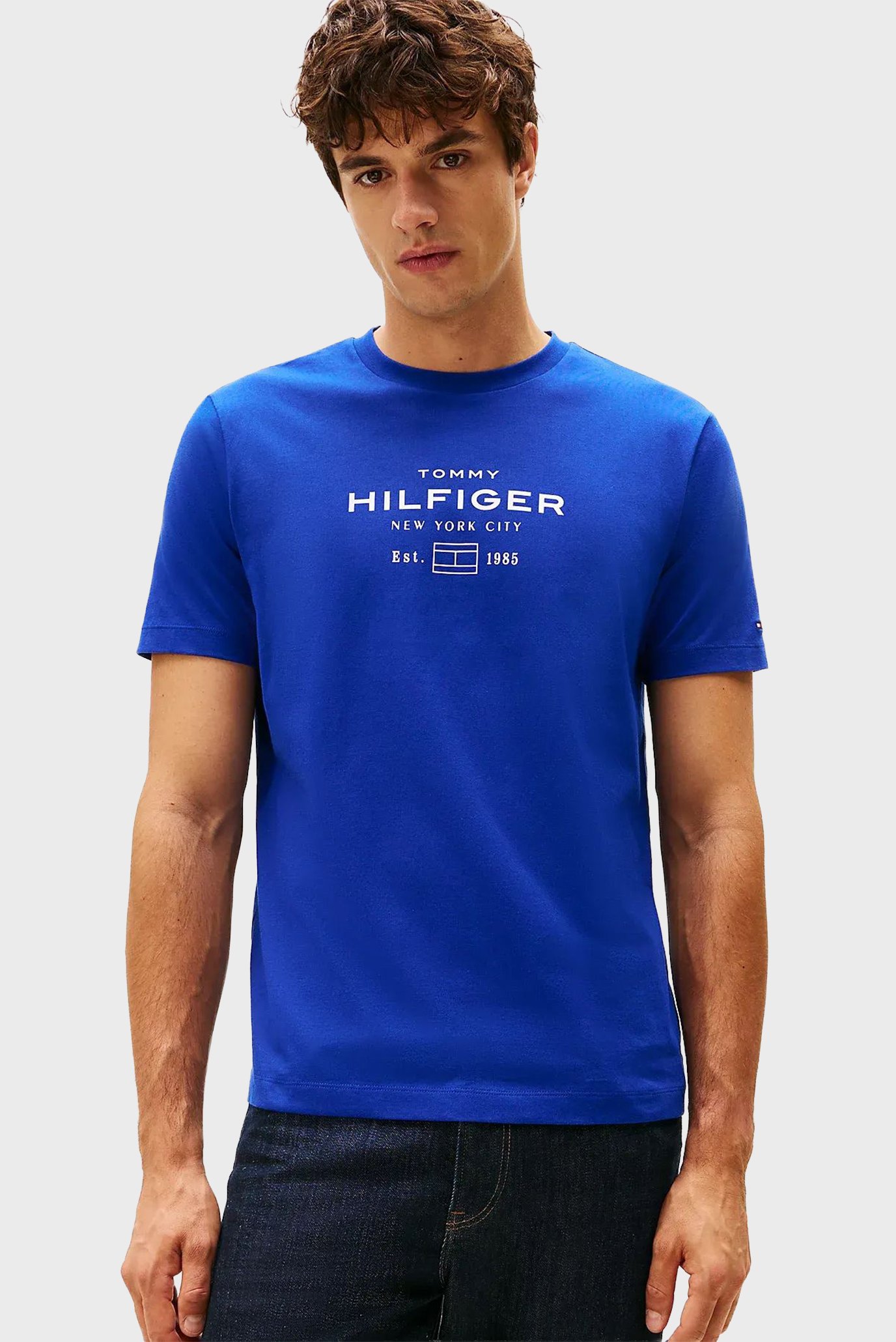 Мужская синяя футболка STACK Синий M Tommy Hilfiger MW0MW40002 Мужская синяя футболка STACK Синий M Tommy Hilfiger MW0MW40002