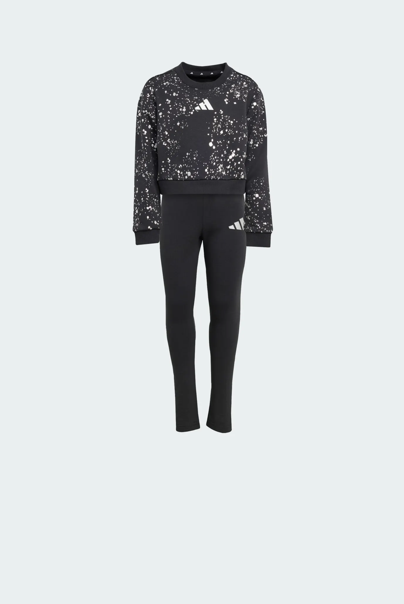 Детский черный комплект одежды (свитшот, тайтсы) Little Girls Everyday Glam Kids 8
