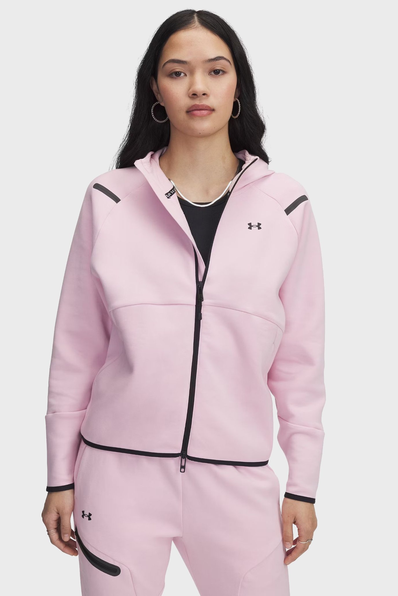 Женское розовое худи Unstoppable Fleece FZ Розовый XS Under Armour 1379842-647 Женское розовое худи Unstoppable Fleece FZ Розовый XS Under Armour 1379842-647