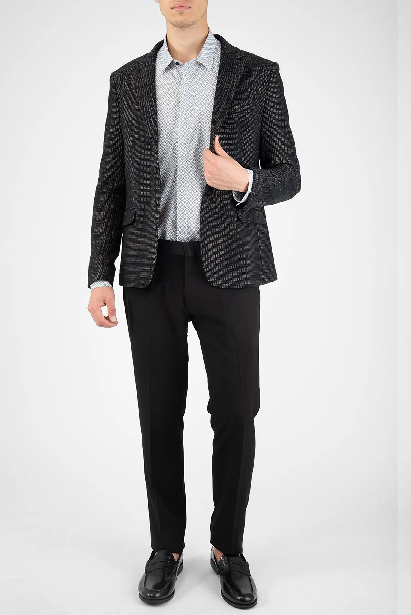 Мужской черный пиджак 2