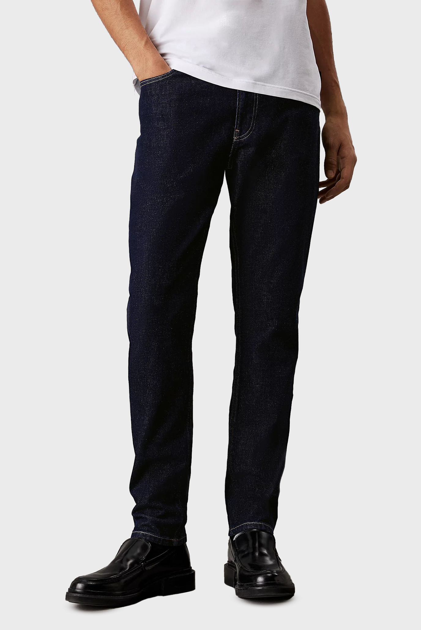 Мужские темно-синие джинсы TAPERED FIT RINSE BLUE Синий 38-34 Calvin Klein K10K113983 Мужские темно-синие джинсы TAPERED FIT RINSE BLUE Синий 38-34 Calvin Klein K10K113983