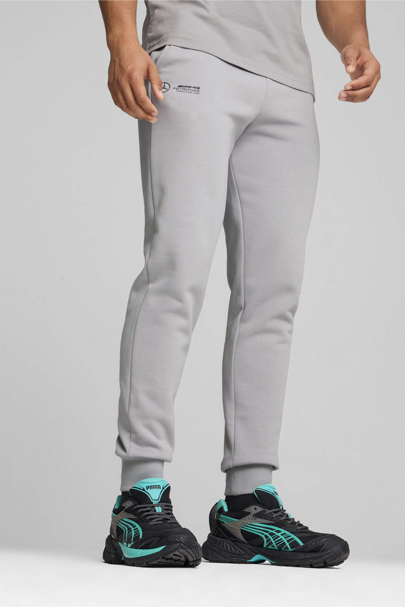 Чоловічі сірі спортивні штани Mercedes-AMG Petronas F1® ESS Pants Men 1