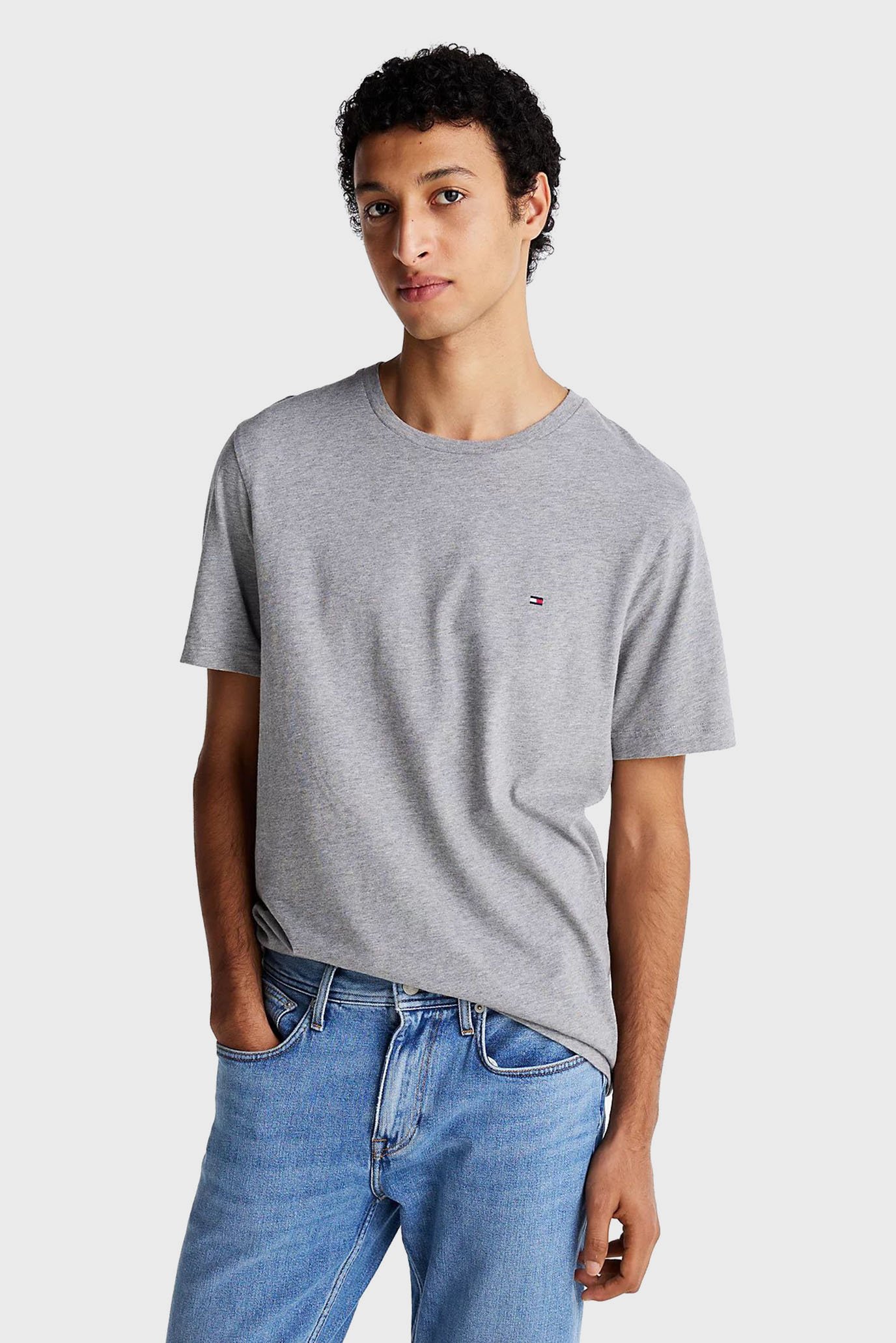 Мужская серая футболка ESSENTIAL REG FIT HEATHER TEE 1