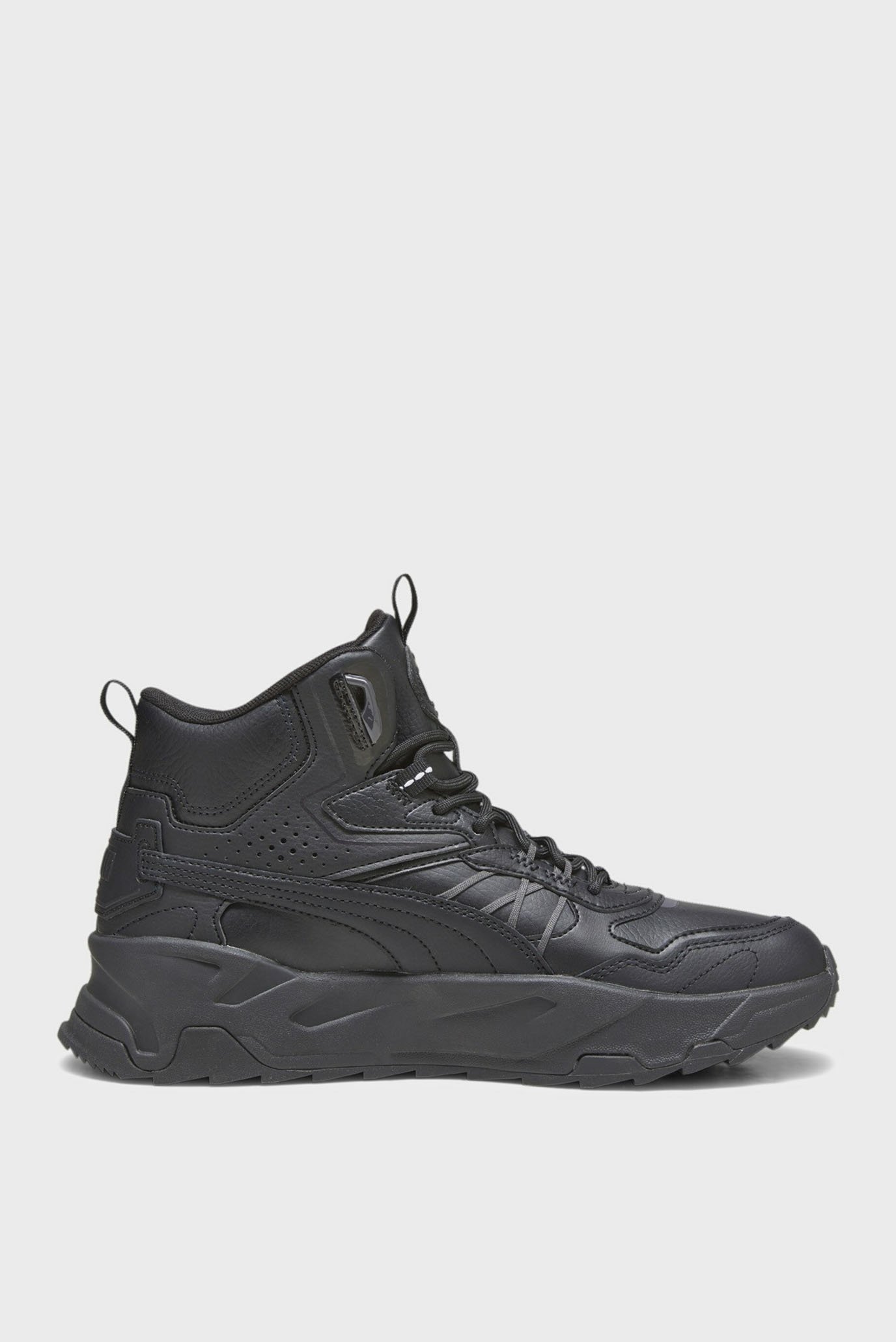 Мужские черные кожаные кроссовки Trinity Mid Hybrid Men’s Leather Sneakers 1