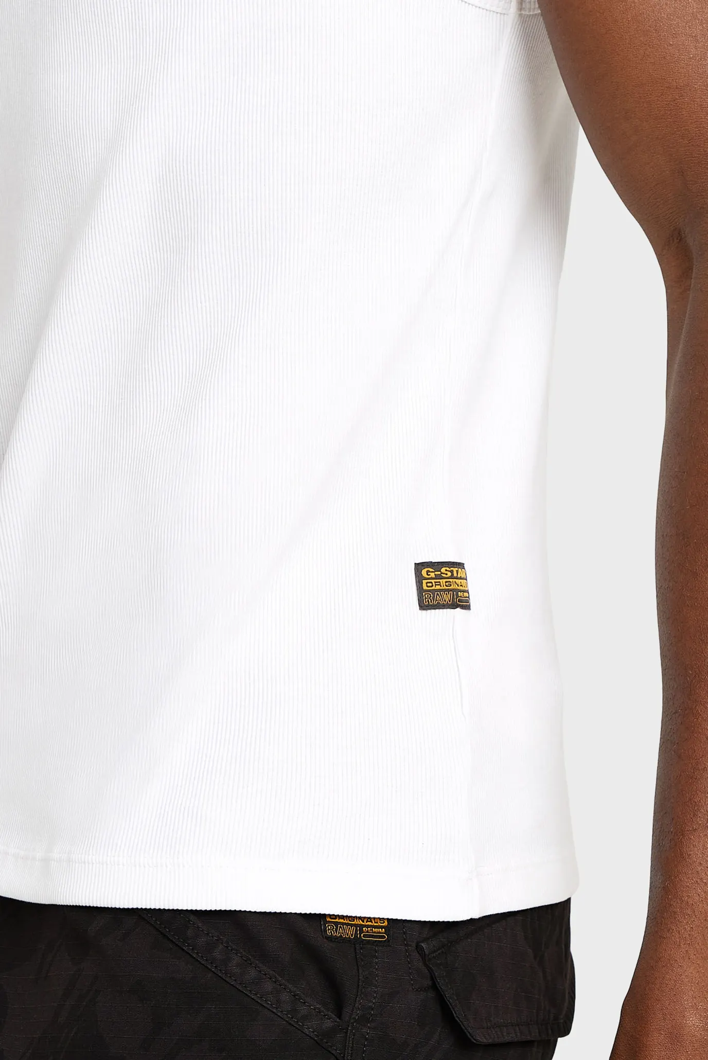Чоловіча біла майка Rib 5
