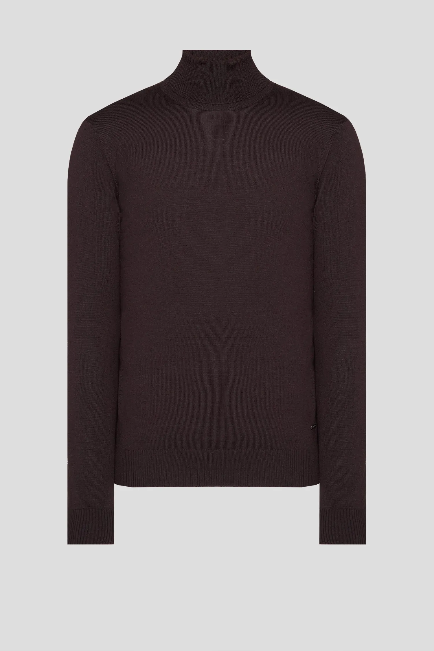 Мужской темно-коричневый шерстяной гольф 1