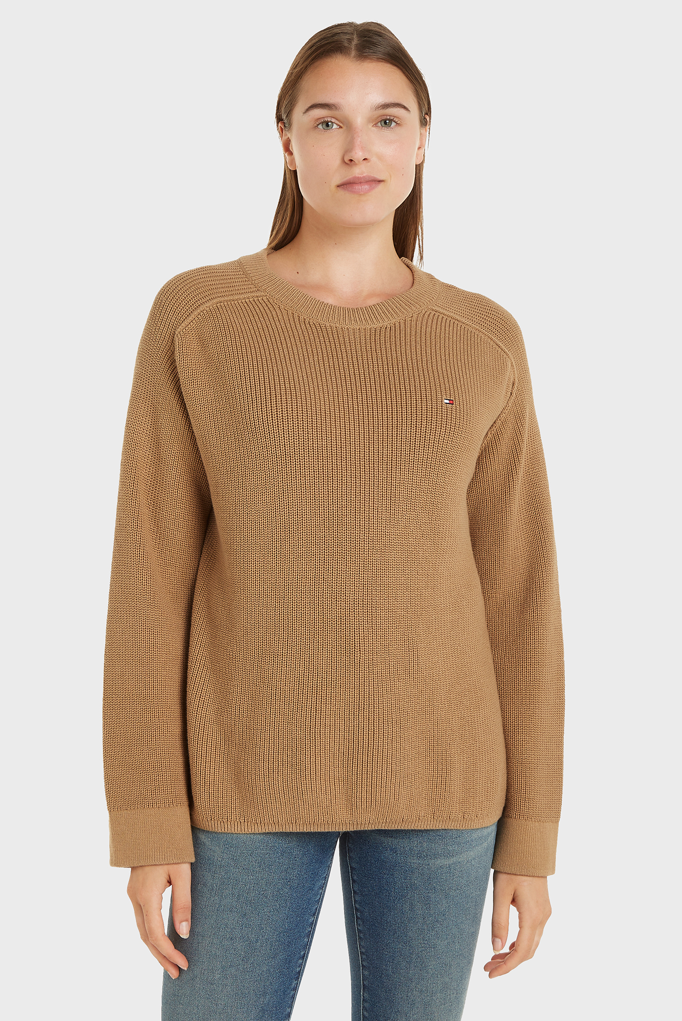 Женский бежевый свитер CO CARDI STITCH Бежевый M Tommy Hilfiger WW0WW40751 Женский бежевый свитер CO CARDI STITCH Бежевый M Tommy Hilfiger WW0WW40751