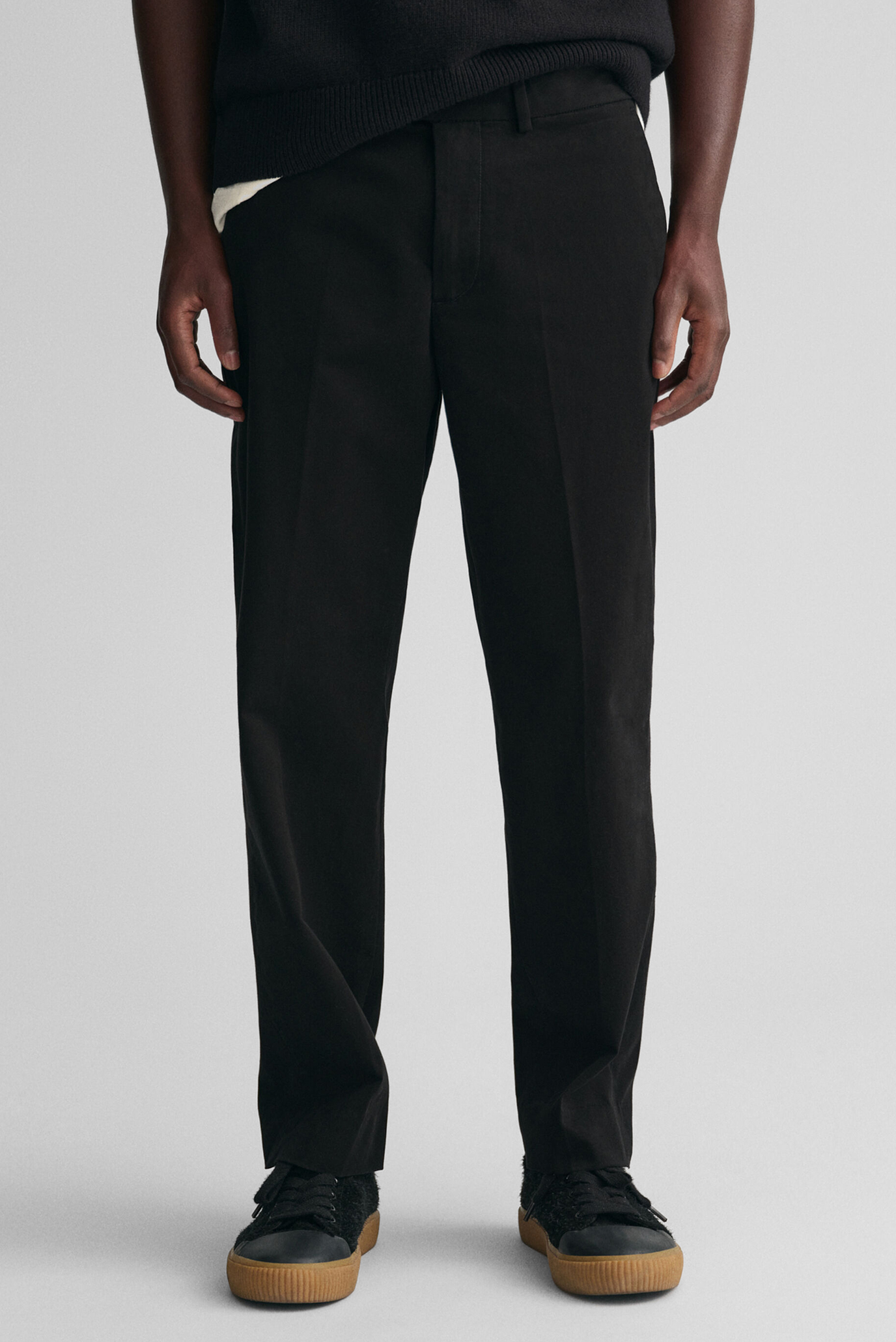 Чоловічі чорні брюки PEACHED COTTON SLACK 1