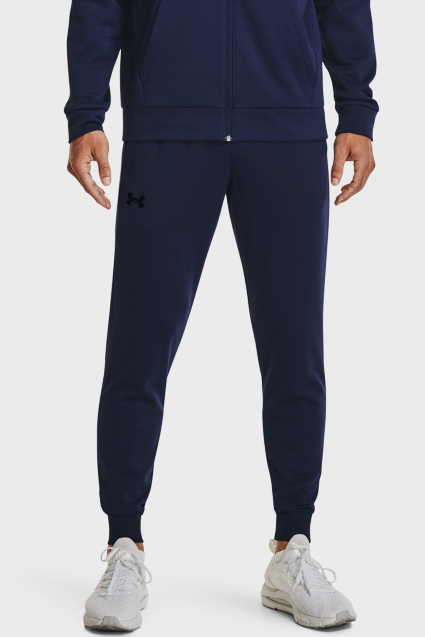 Чоловічі темно-сині спортивні штани UA Armour Fleece Joggers-NVY 1