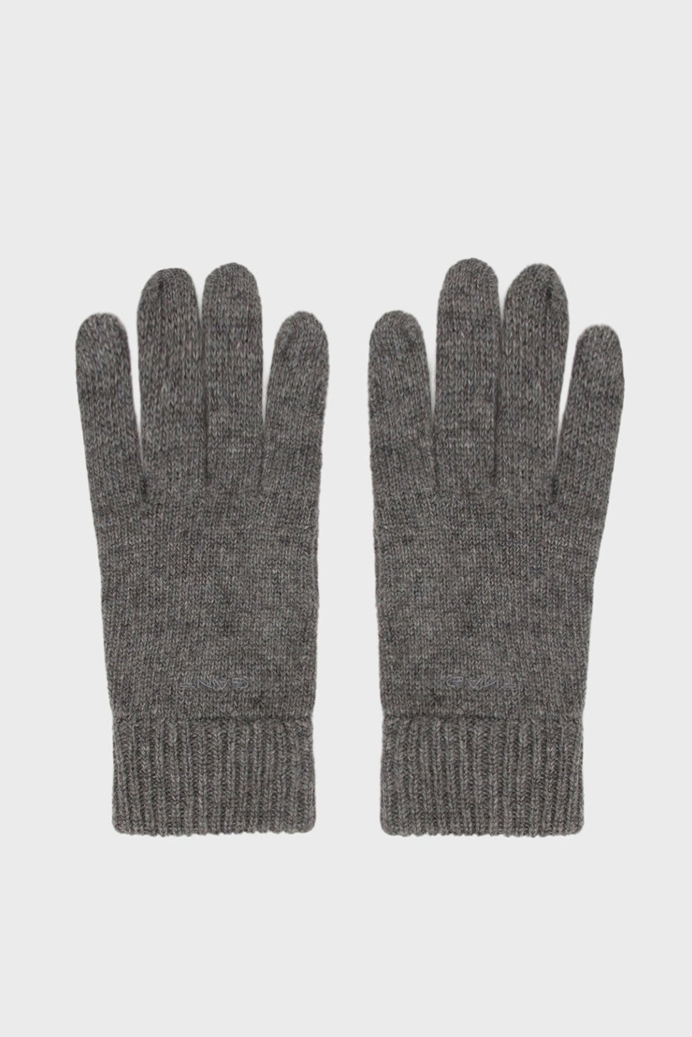 Чоловічі сірі вовняні рукавички 1