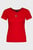 Женская красная футболка TJW SLIM BADGE RIB TEE