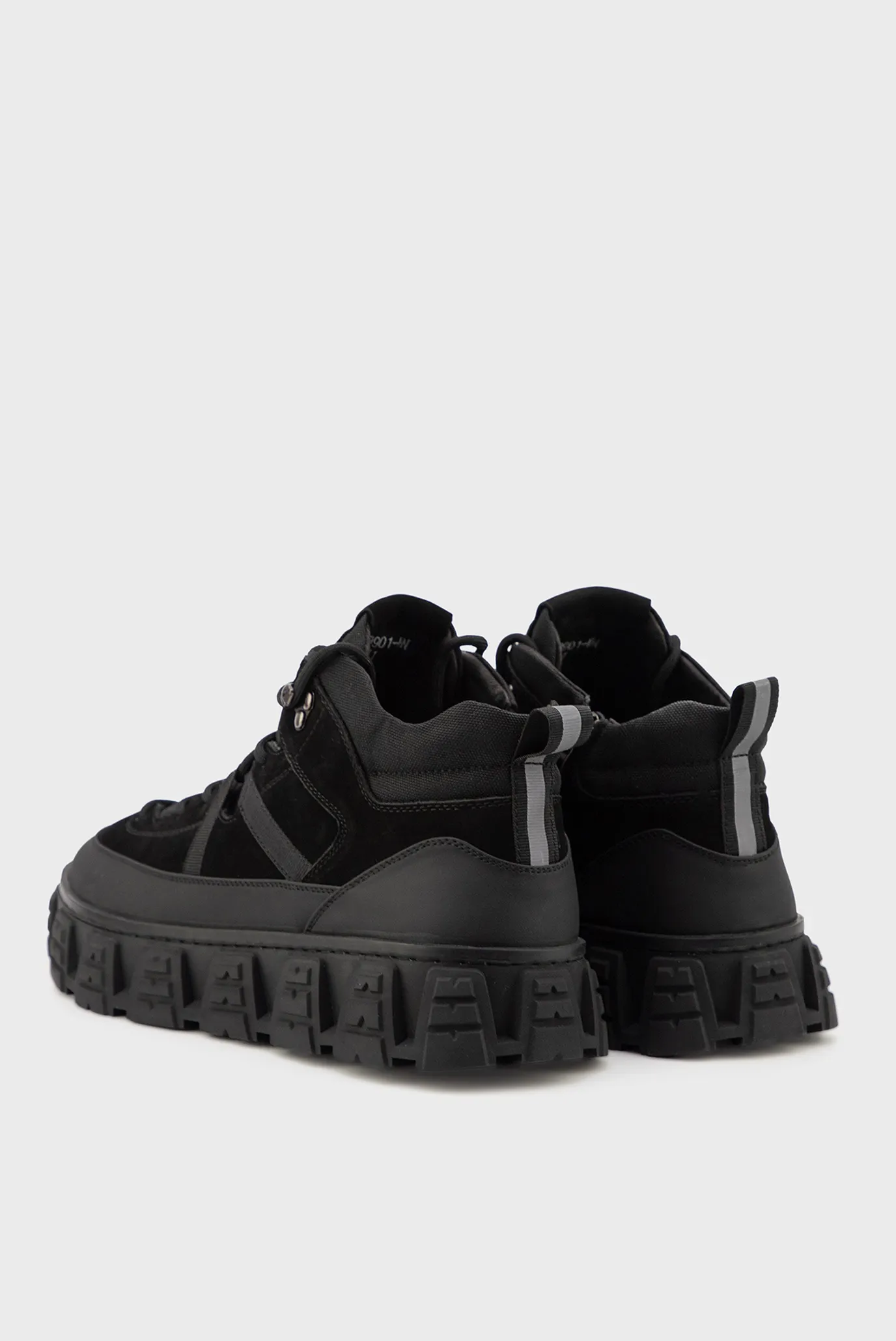 Мужские черные нубуковые хайтопы 4