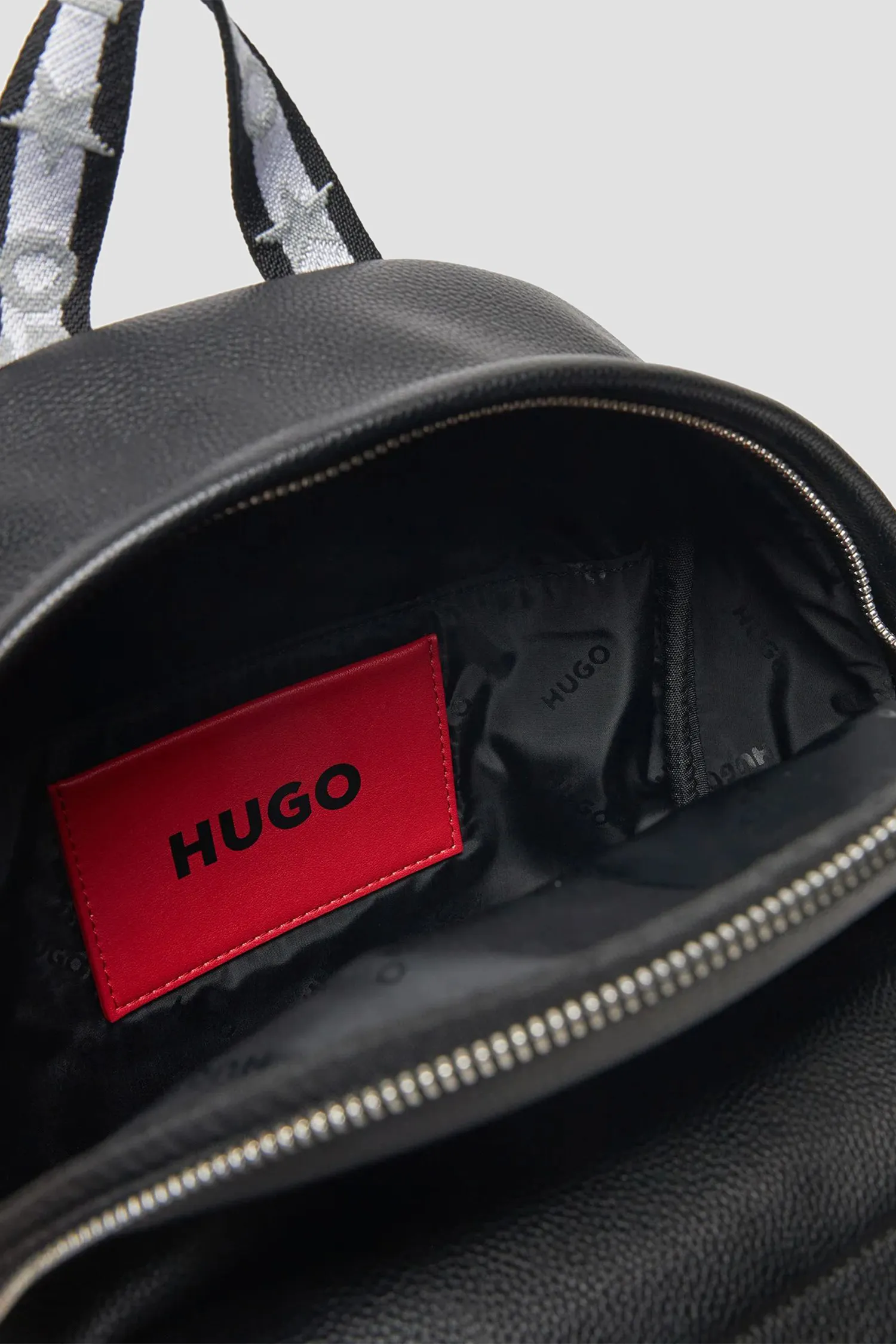 Жіночий чорний шкіряний рюкзак 4