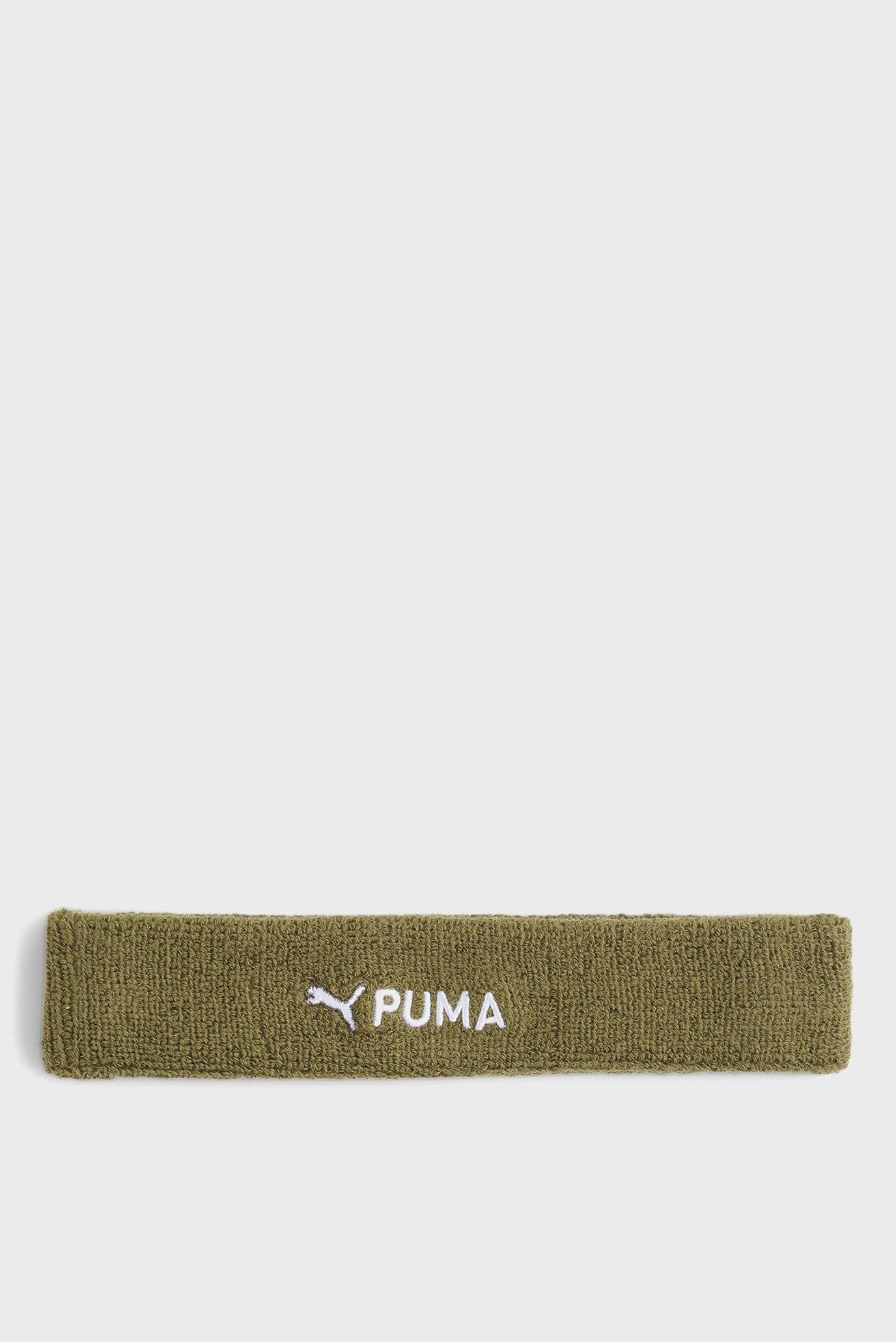 Оливкова пов'язка на голову PUMA FIT Headband Unisex 1