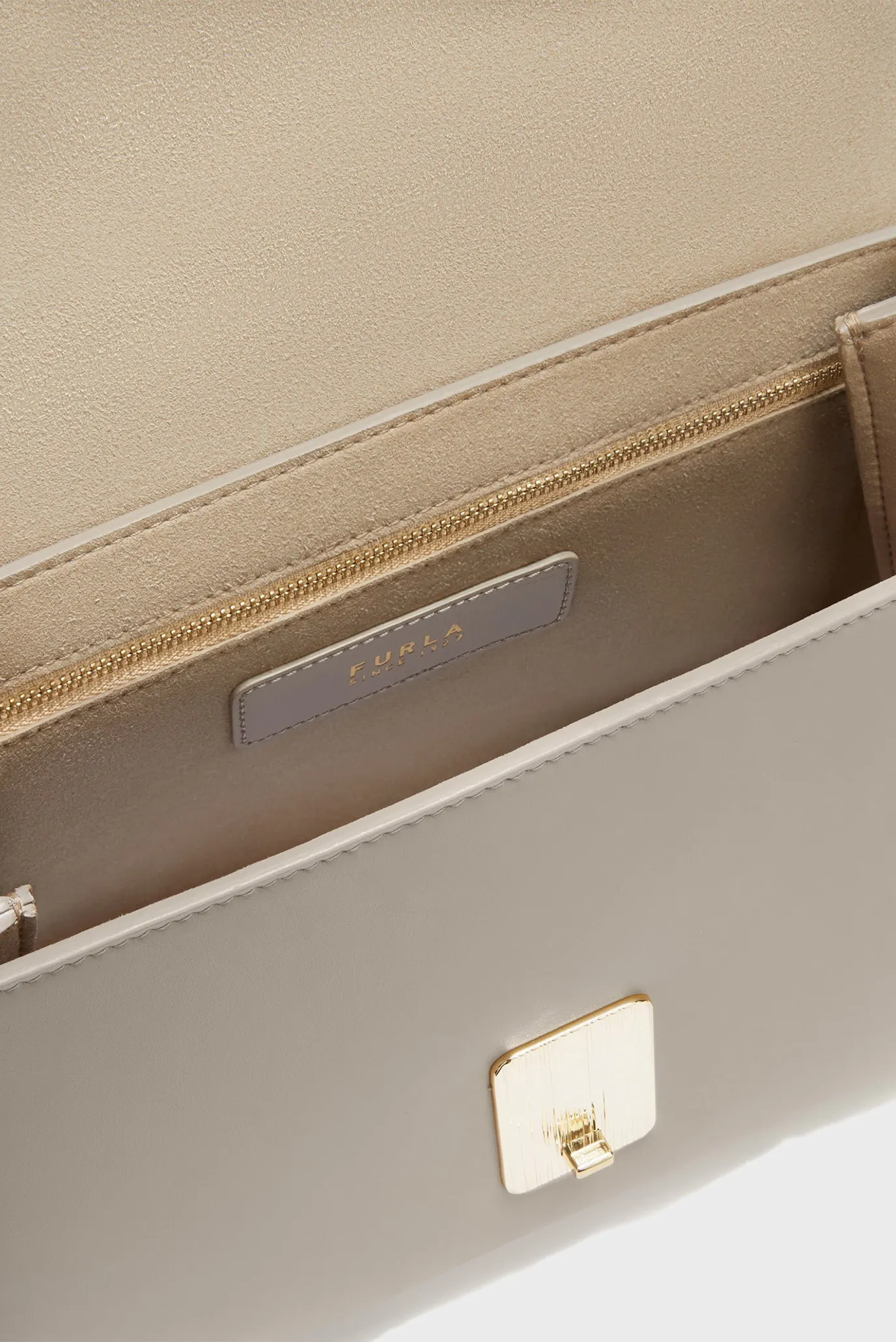 Женская бежевая кожаная сумка 2