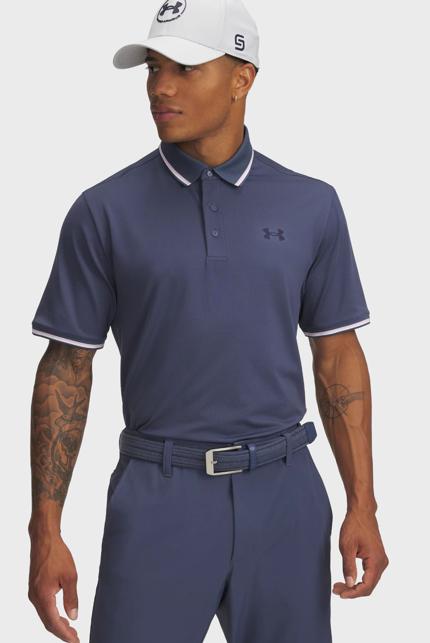 Мужское темно-синее поло UA Playoff 3.0 Rib Polo Серый XXL Under Armour 1388156-044 Мужское темно-синее поло UA Playoff 3.0 Rib Polo Серый XXL Under Armour 1388156-044