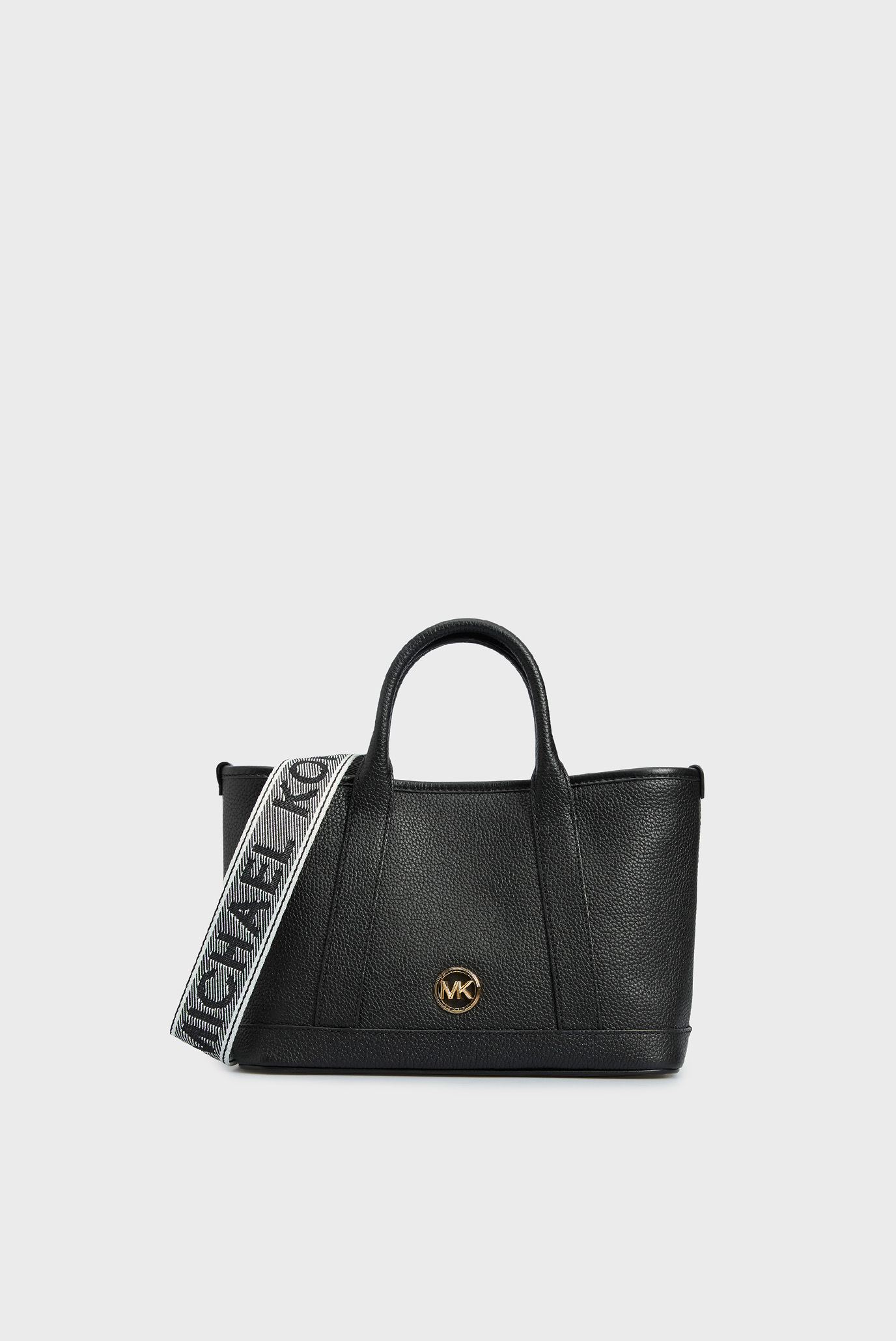 Женская черная кожаная сумка LUISA SM SATCHEL 1