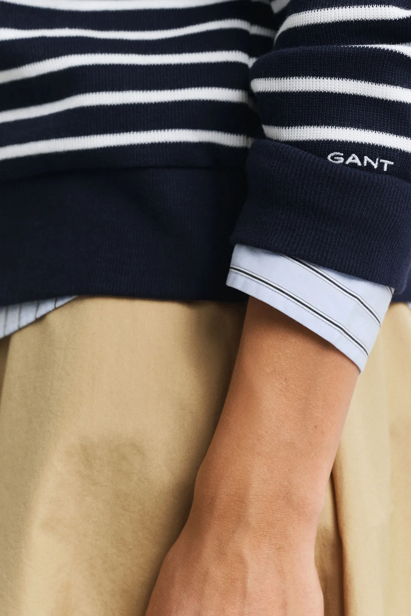 Женская темно-синяя кофта в полоску BRETON 5