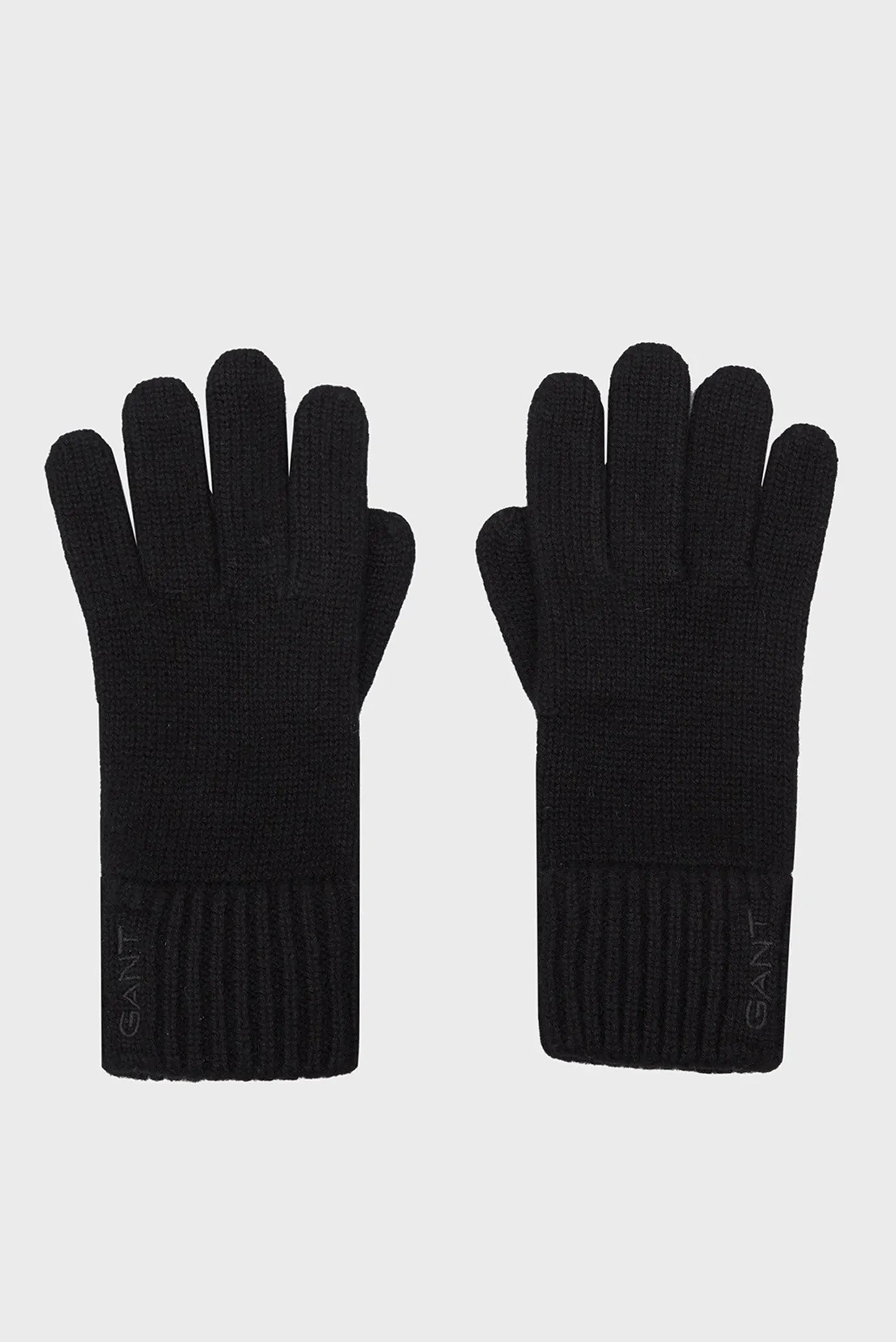 Женские черные шерстяные перчатки WOOL KNIT GLOVES 1