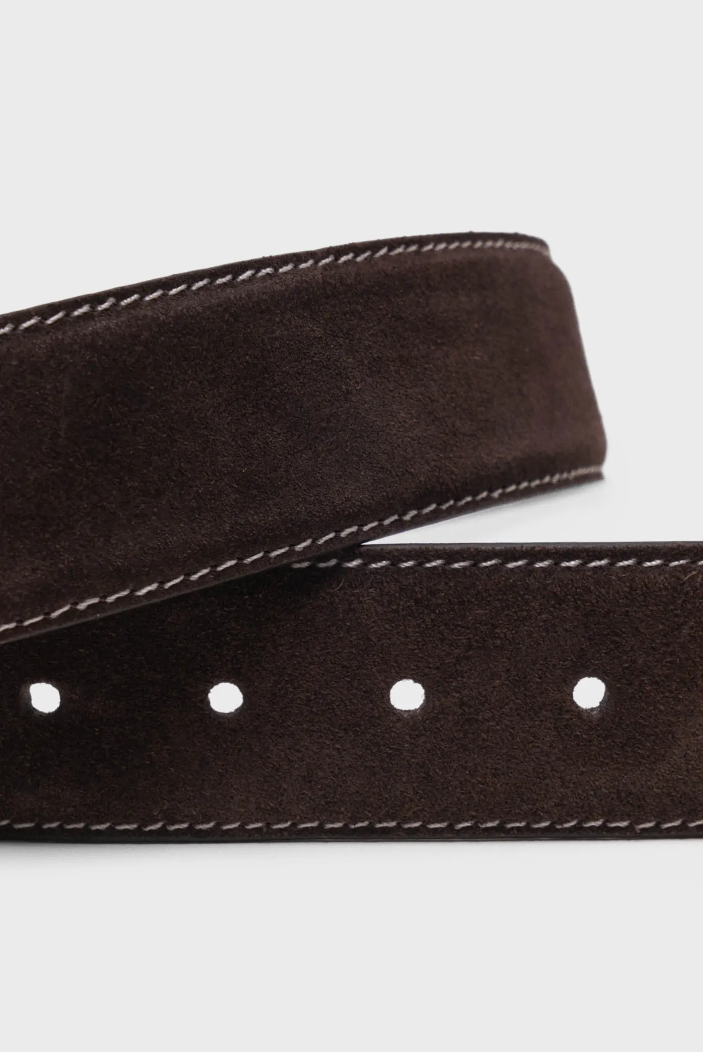 Жіночий темно-коричневий замшевий ремінь 3