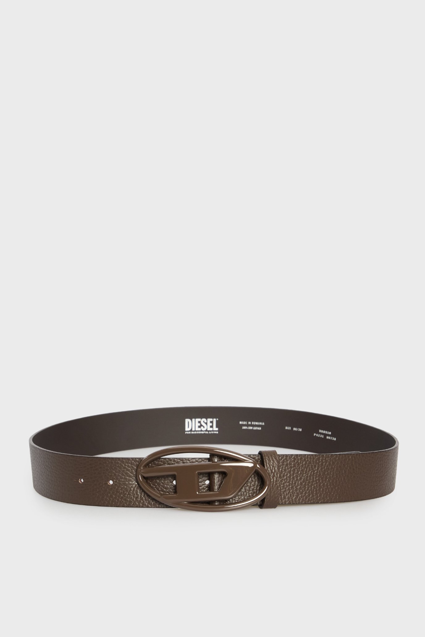 Коричневый кожаный ремень OVAL D Коричневый 90 Diesel X08516 P4231 Коричневый кожаный ремень OVAL D Коричневый 90 Diesel X08516 P4231