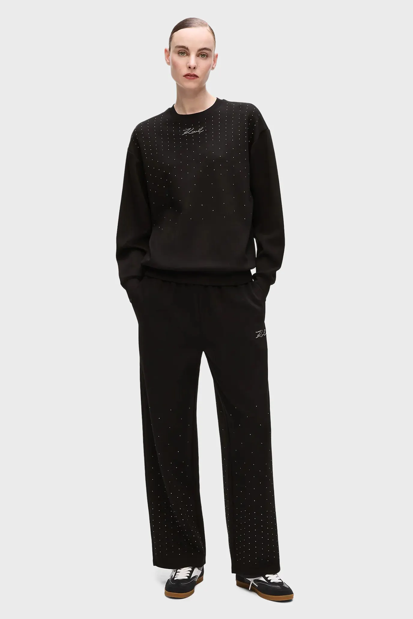 Женский черный свитшот rhinestone rain 2