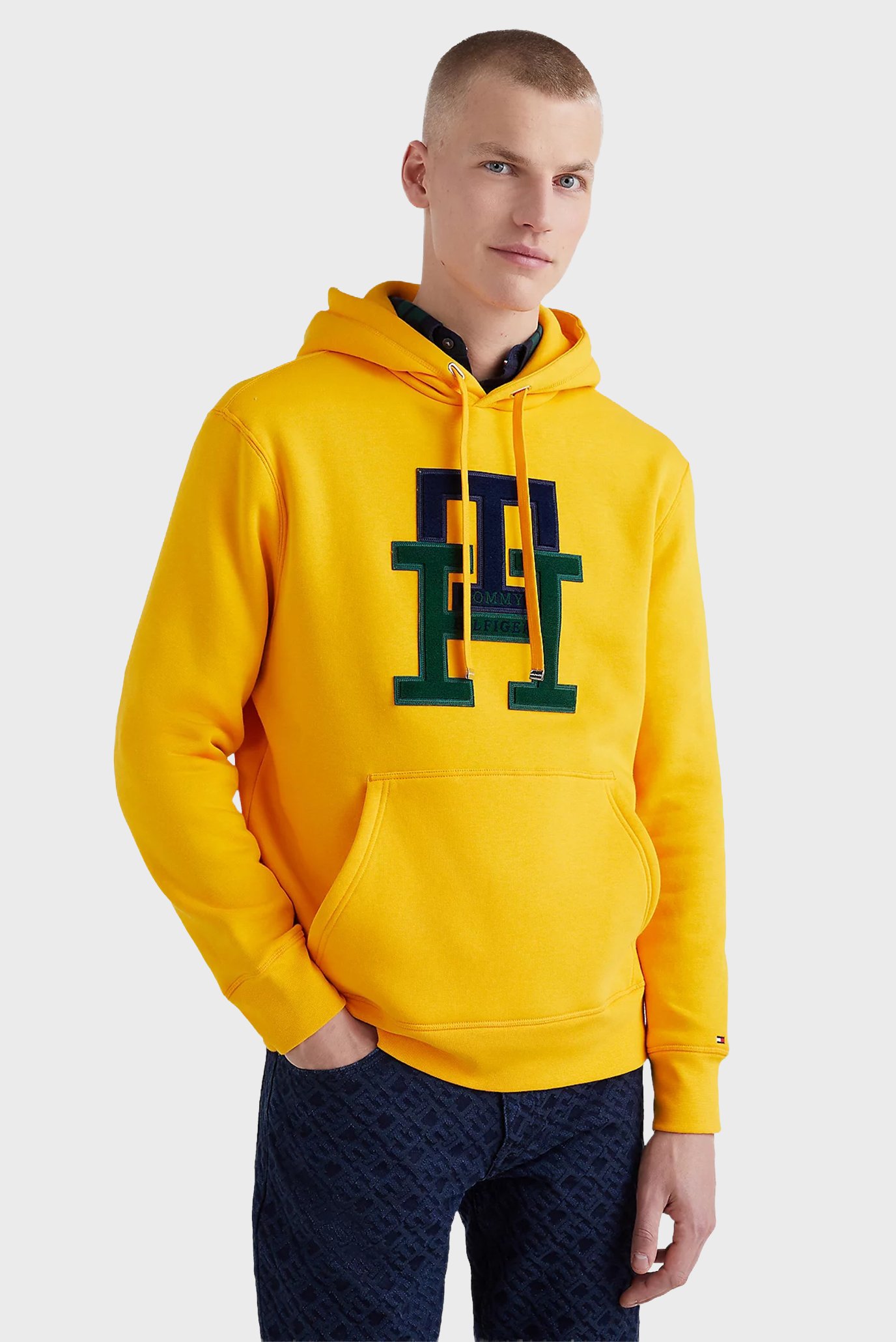Мужское желтое худи ICON MONOGRAM Желтый S Tommy Hilfiger MW0MW29586 Мужское желтое худи ICON MONOGRAM Желтый S Tommy Hilfiger MW0MW29586
