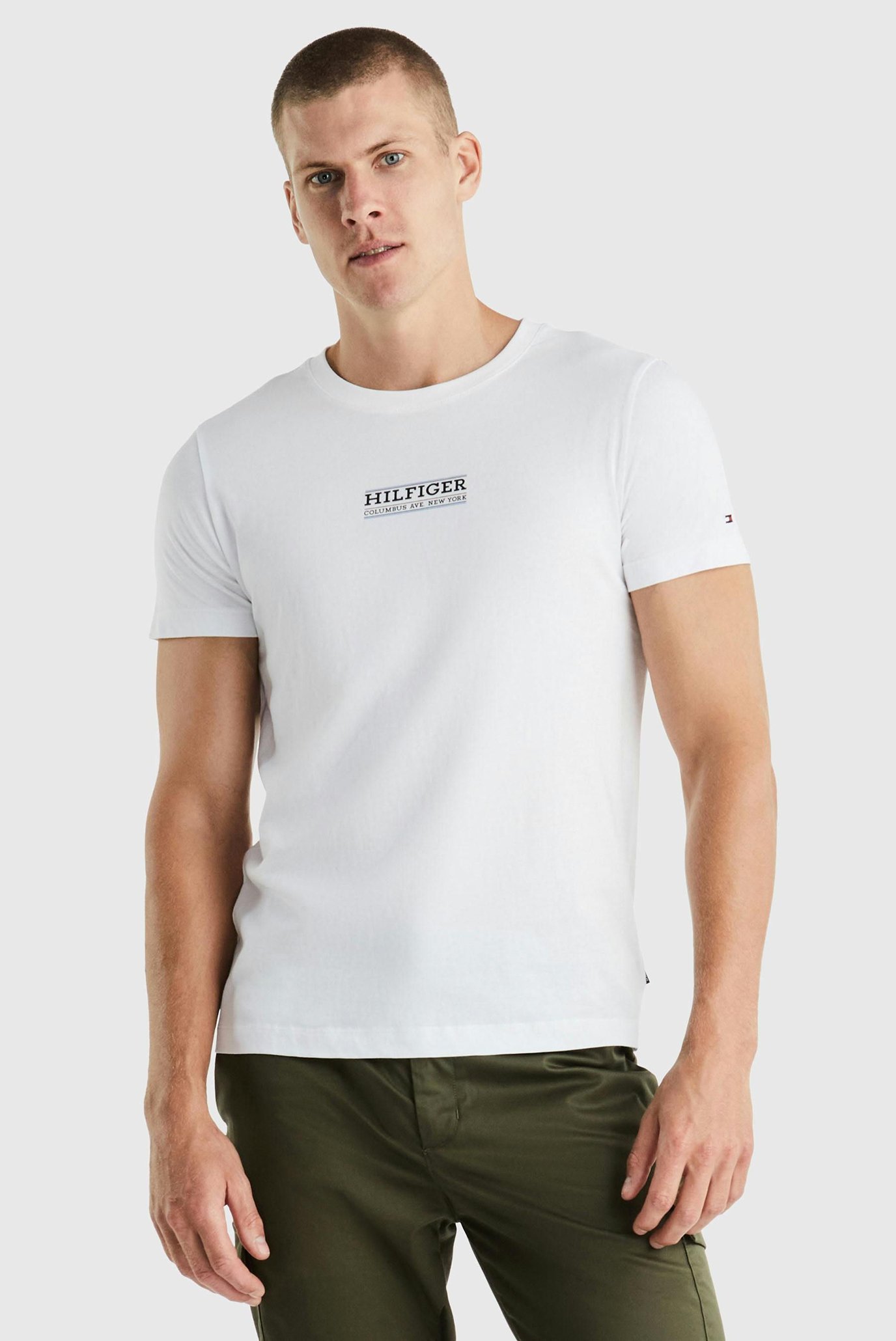 Мужская белая футболка SMALL HILFIGER TEE 1